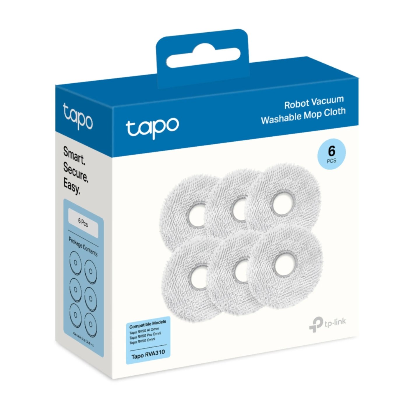 TP-Link Tapo RVA310 moppdukar för robotdammsugare 6-pack