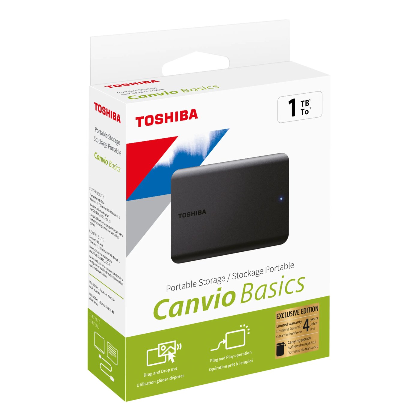 Toshiba Canvio Basics Exclusive Edition ekstern harddisk 1TB