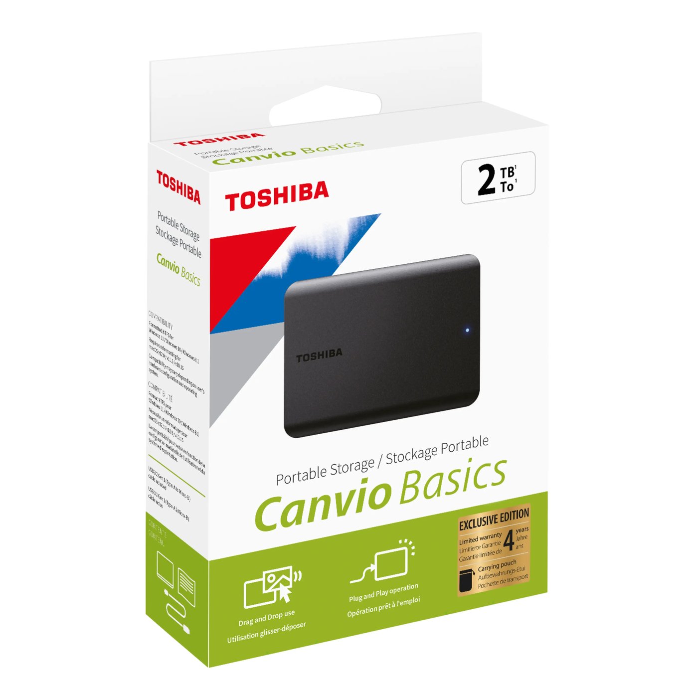 Toshiba Canvio Basics Exclusive Edition ekstern harddisk 2 TB