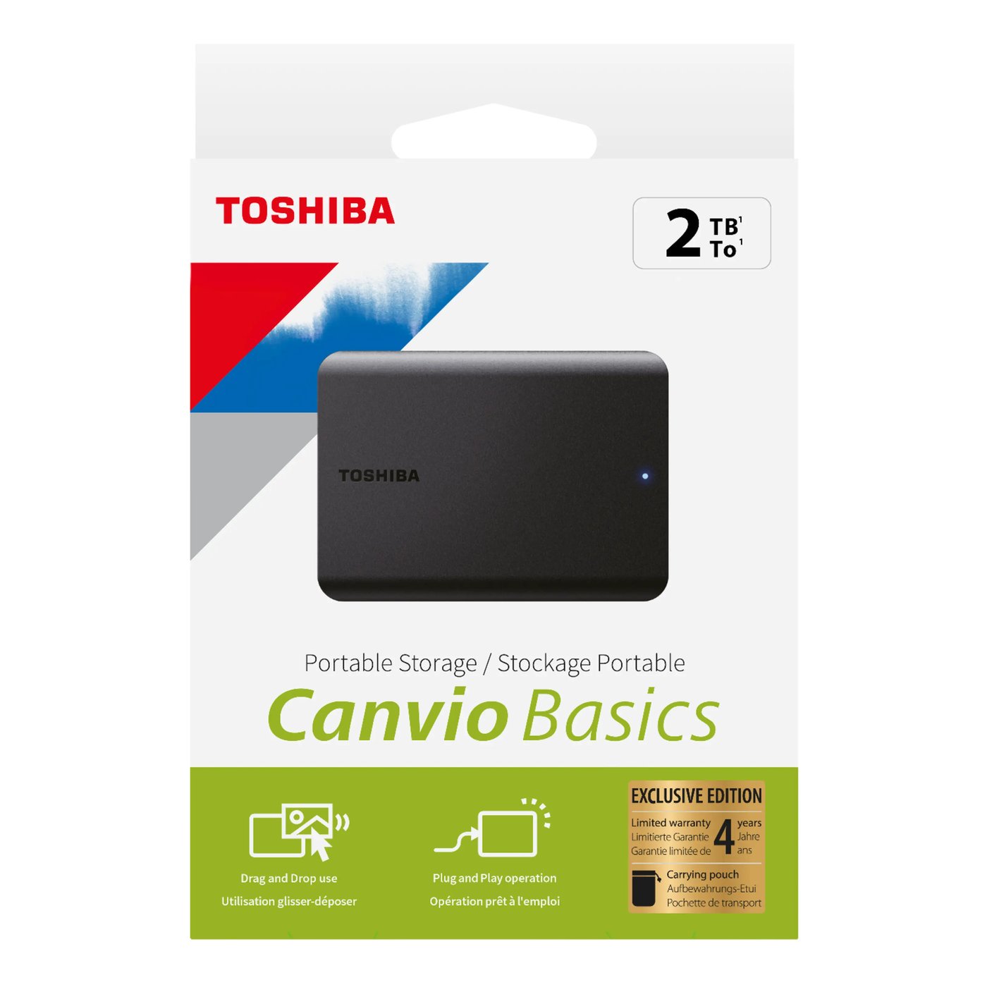 Toshiba Canvio Basics Exclusive Edition ekstern harddisk 2 TB