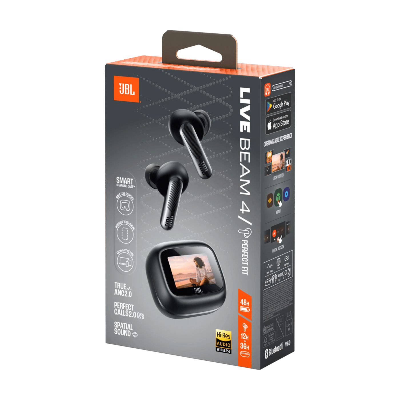 JBL Live Beam 4 trådløse in-ear-hodetelefoner Black