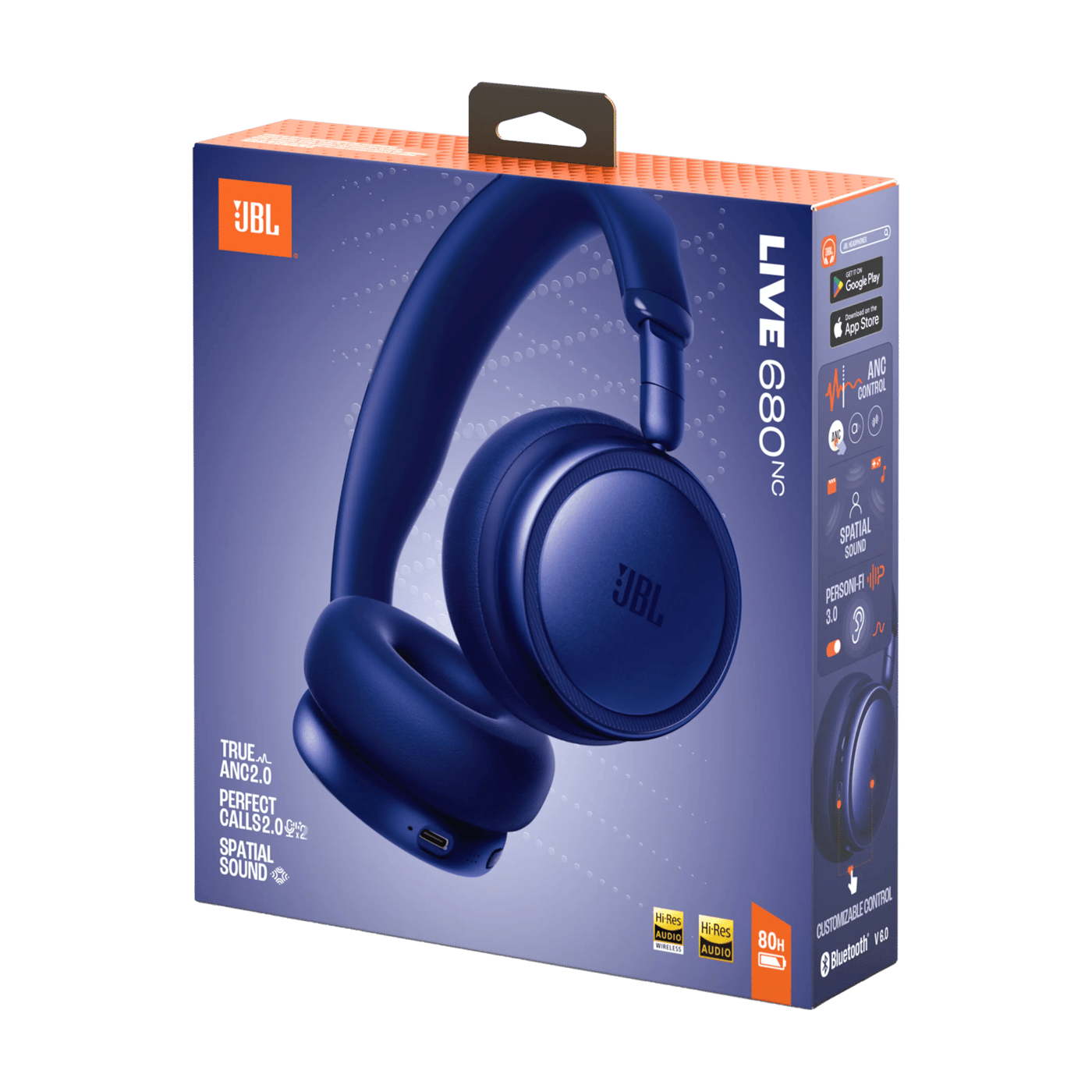JBL Live 680NC trådløse on-ear-hodetelefoner Blue