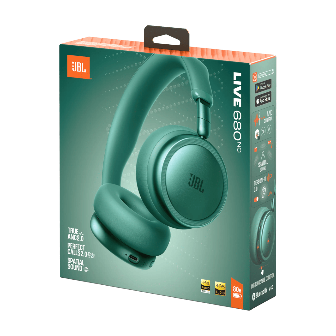 JBL Live 680NC trådløse on-ear-hodetelefoner Green