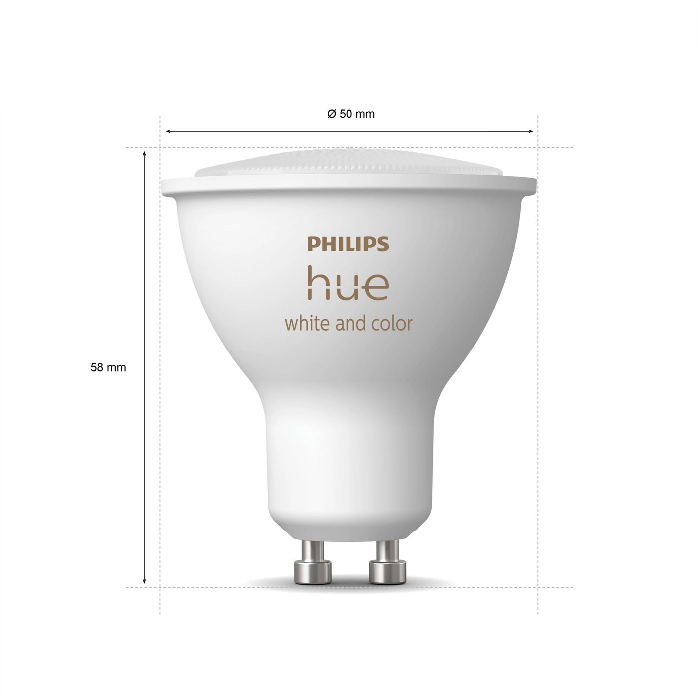 Philips Hue Color Ambiance Smart LED-pære GU10 350 lm 2-pk.