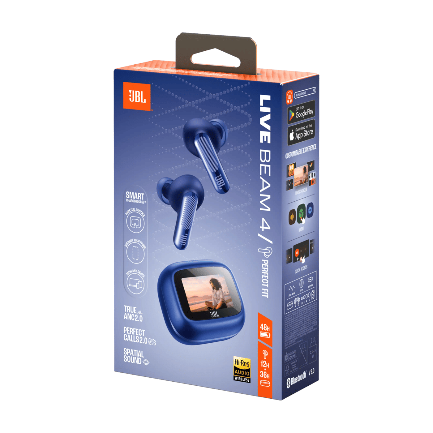 JBL Live Beam 4 trådløse in-ear-hodetelefoner Blue