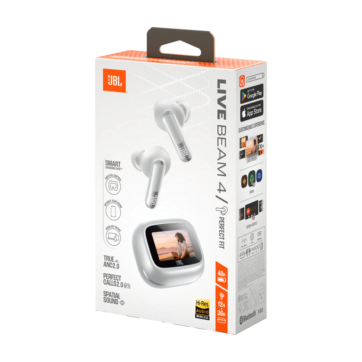 JBL Live Beam 4 trådløse in-ear-hodetelefoner Silver