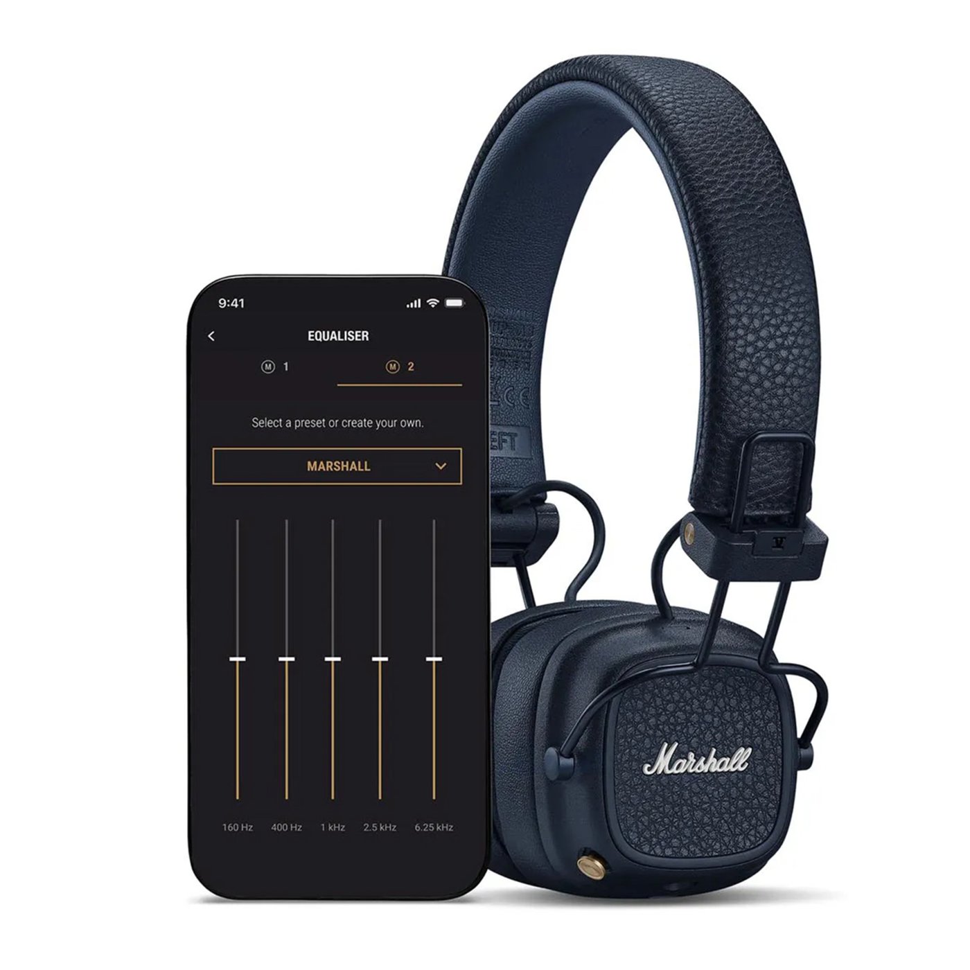Marshall Major V trådløse on-ear-hodetelefoner Midnight Blue
