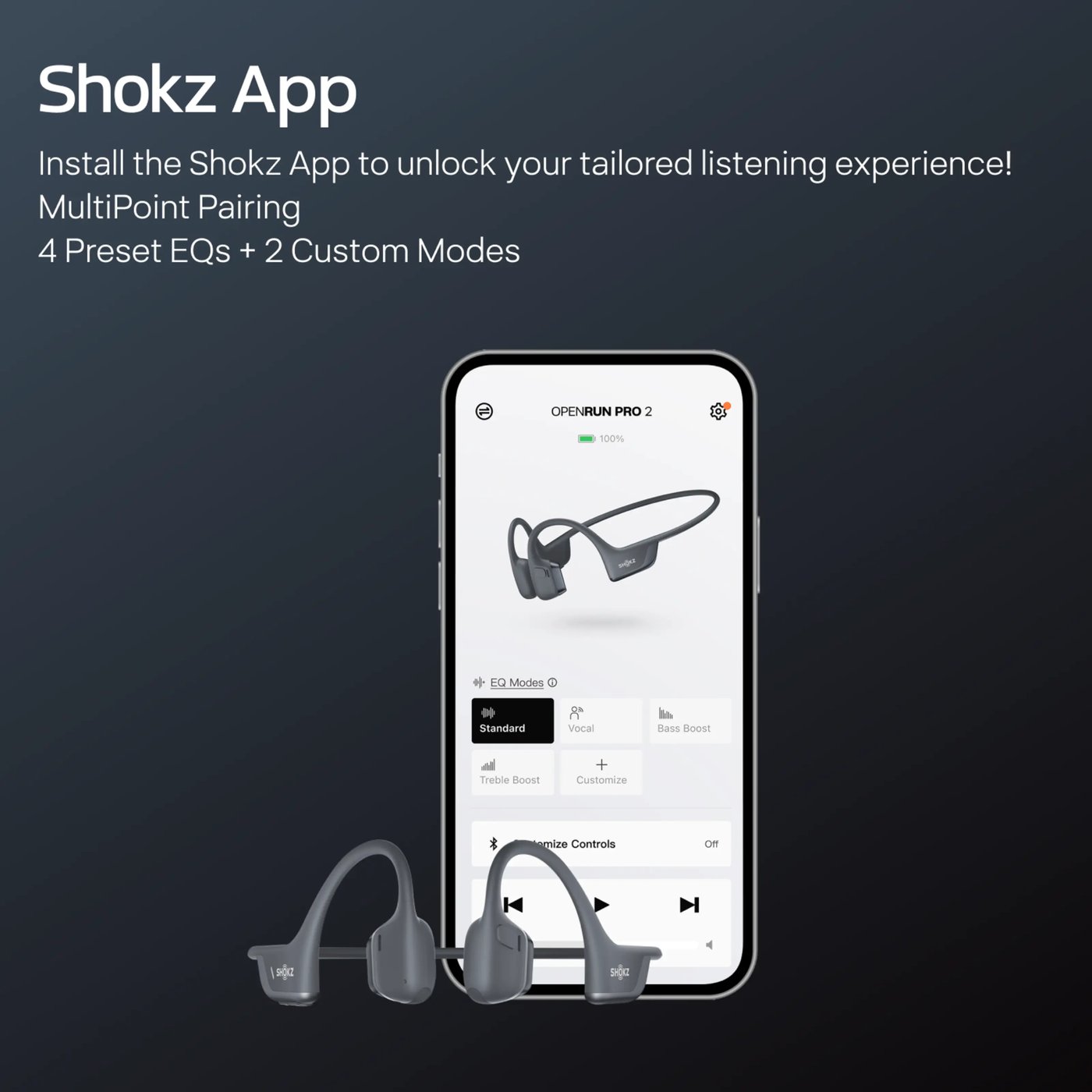 Shokz OpenRun Pro 2 Mini Trådløse hodetelefoner Svart