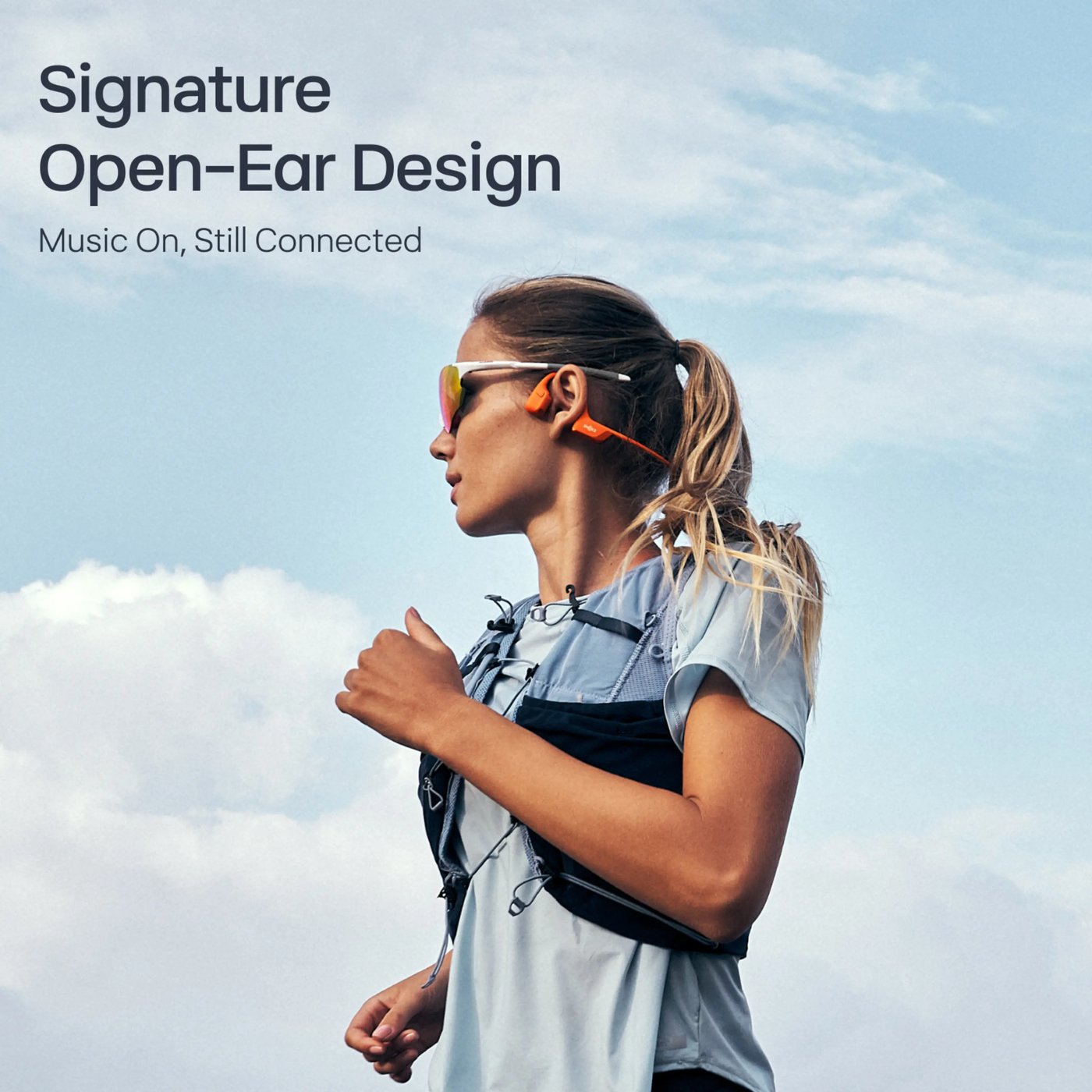Shokz OpenRun Pro 2 Mini Trådløse hodetelefoner Oransje