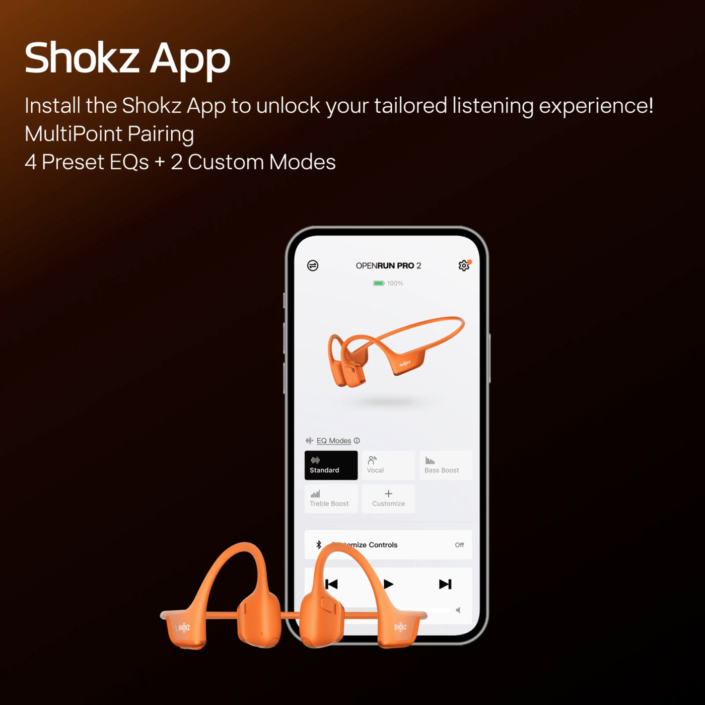 Shokz OpenRun Pro 2 Mini Trådløse hodetelefoner Oransje