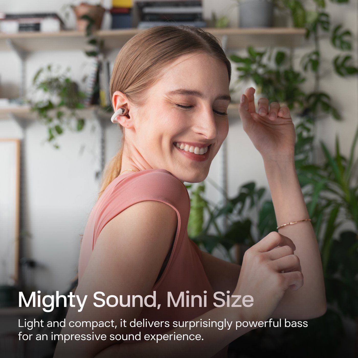 Shokz OpenDots One – trådløse åpne clip-on-hodetelefoner Grå