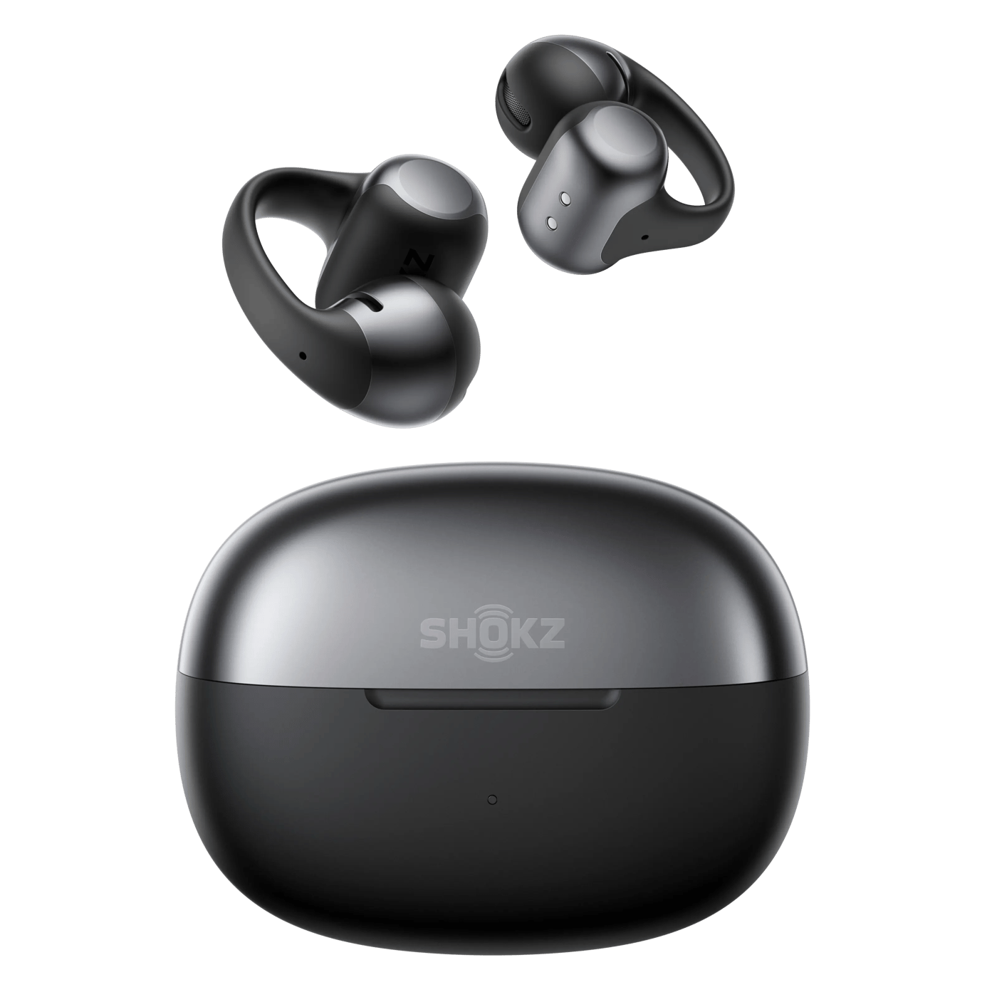 Shokz OpenDots One – Trådlösa öppna clip-on-hörlurar Svart