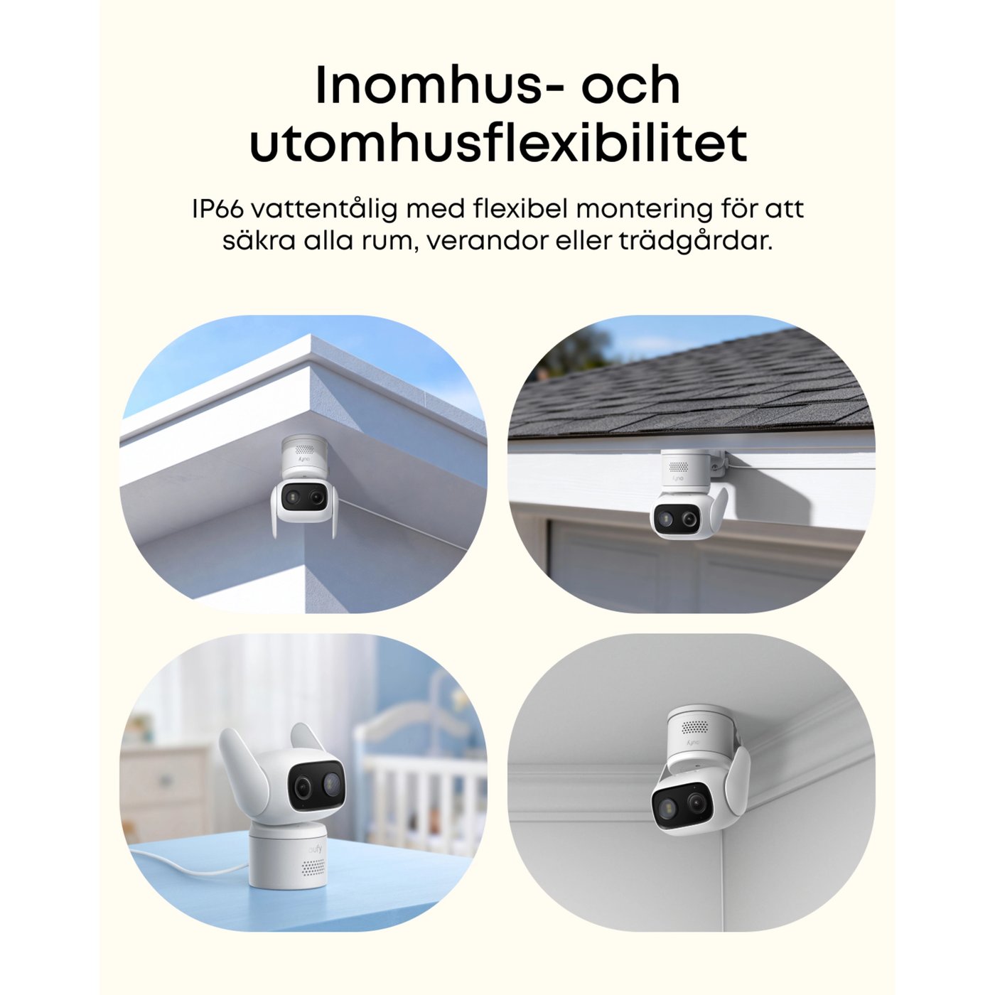 Eufy C31 Trådad övervakningskamera med 360° panorering