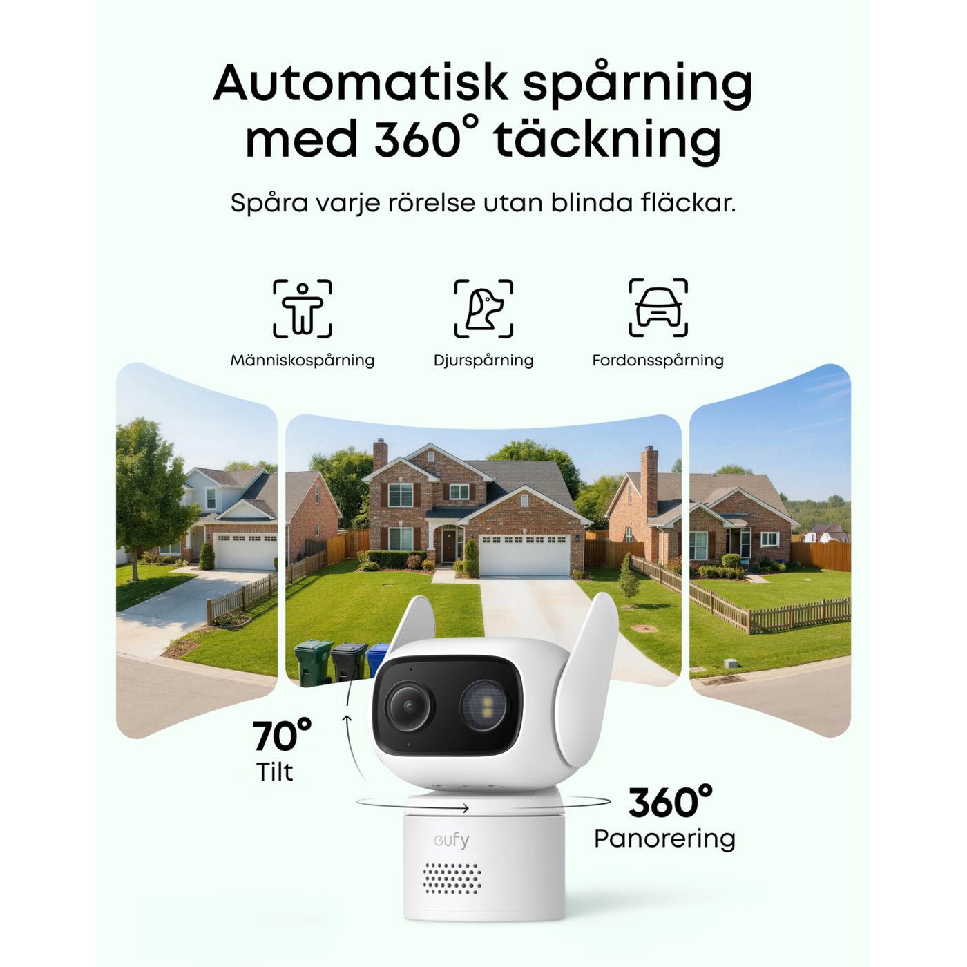 Eufy C31 Trådad övervakningskamera med 360° panorering