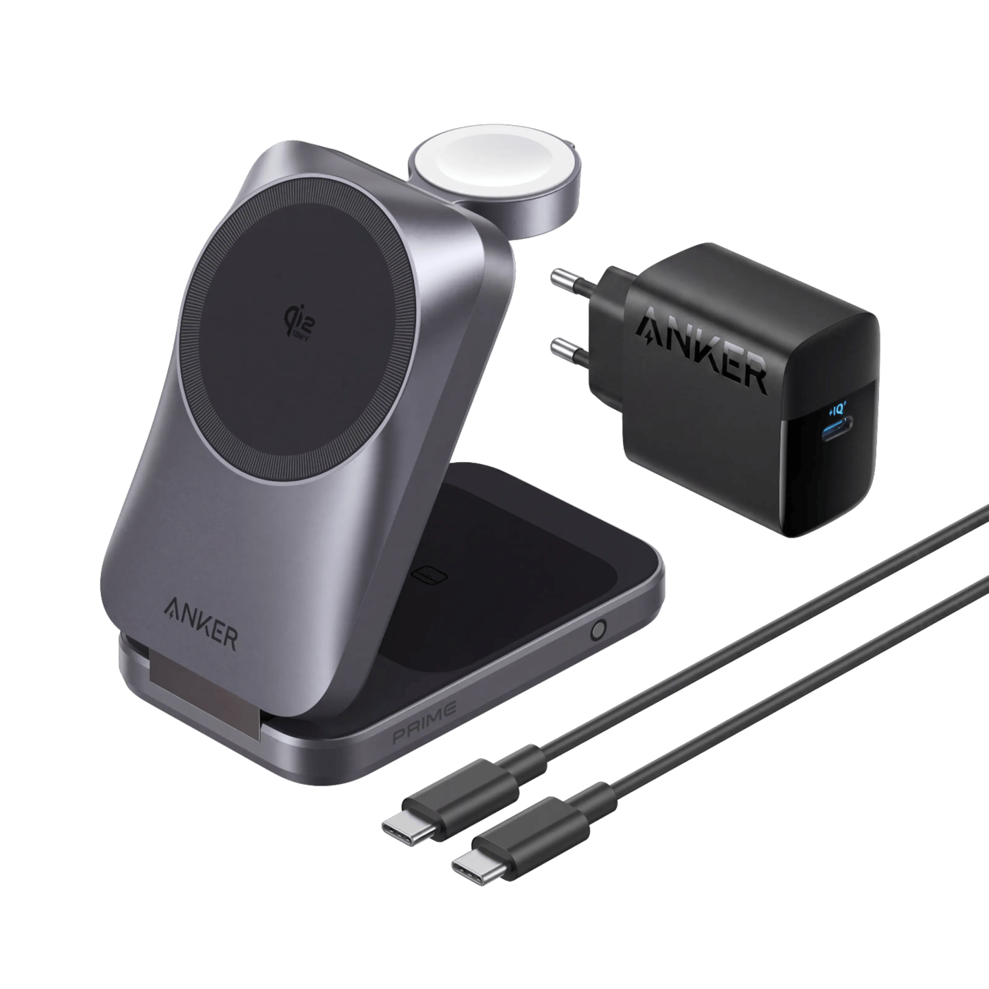 Anker Prime Foldable trådlös laddstation 3-i-1 MagGo Svart