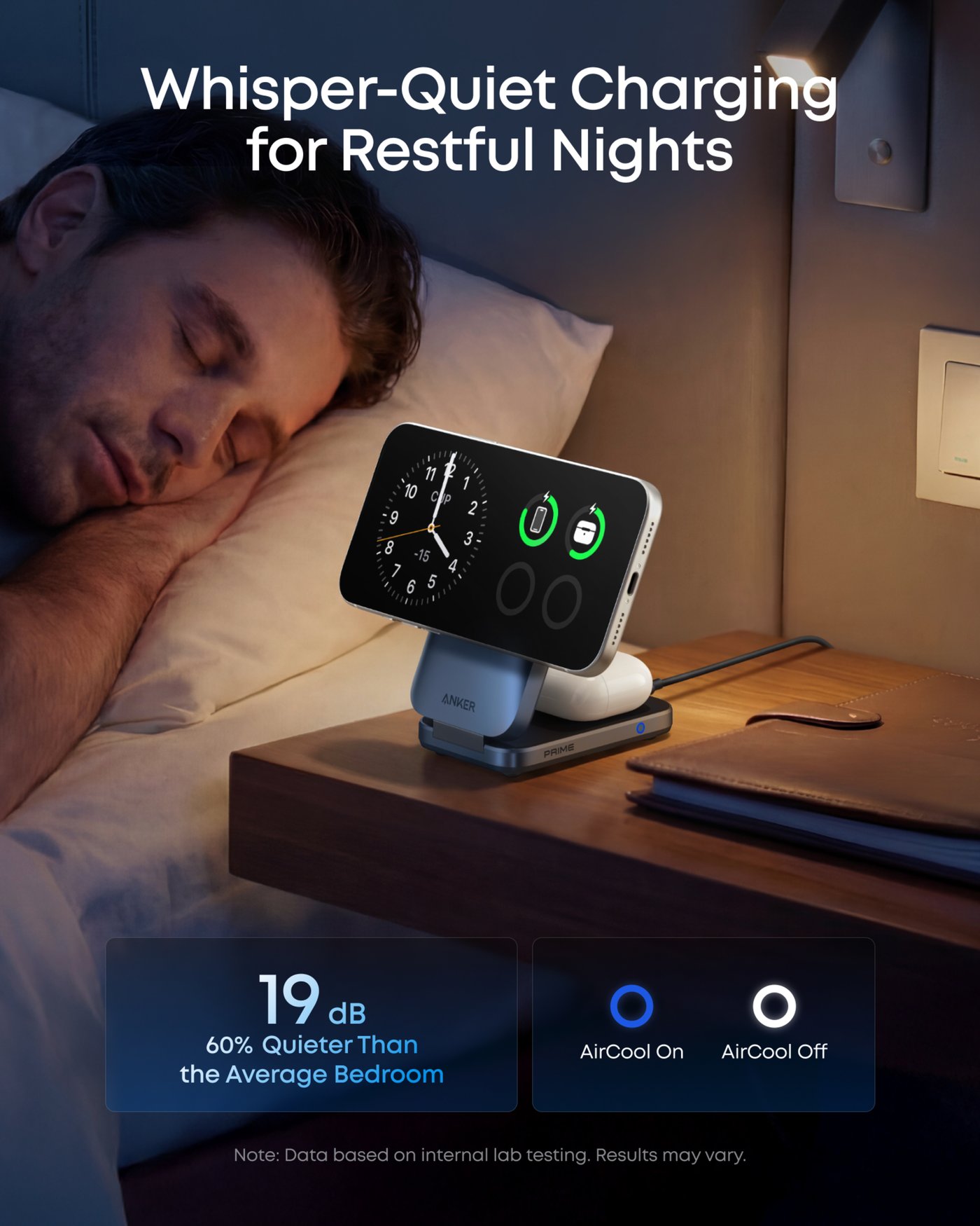 Anker Prime Foldable trådlös laddstation 3-i-1 MagGo Svart