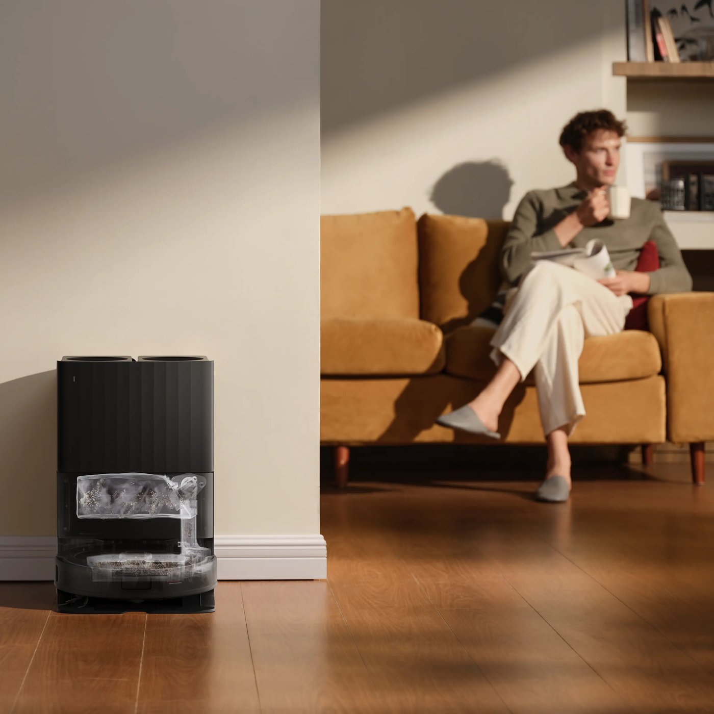 Roborock Qrevo S Pro robotdammsugare med basstation Svart