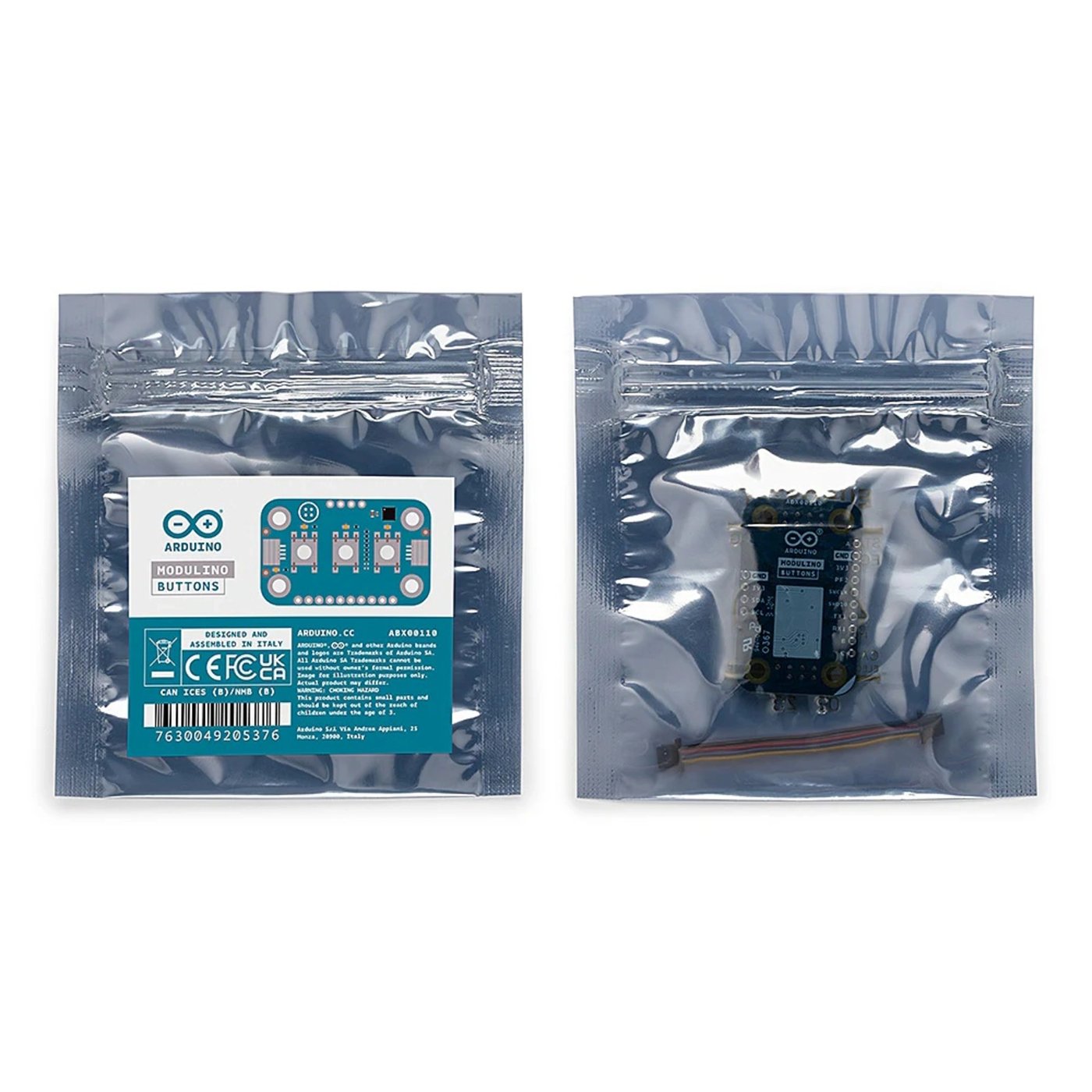 Arduino Modulino Buttons – knappmodul med LED-indikering