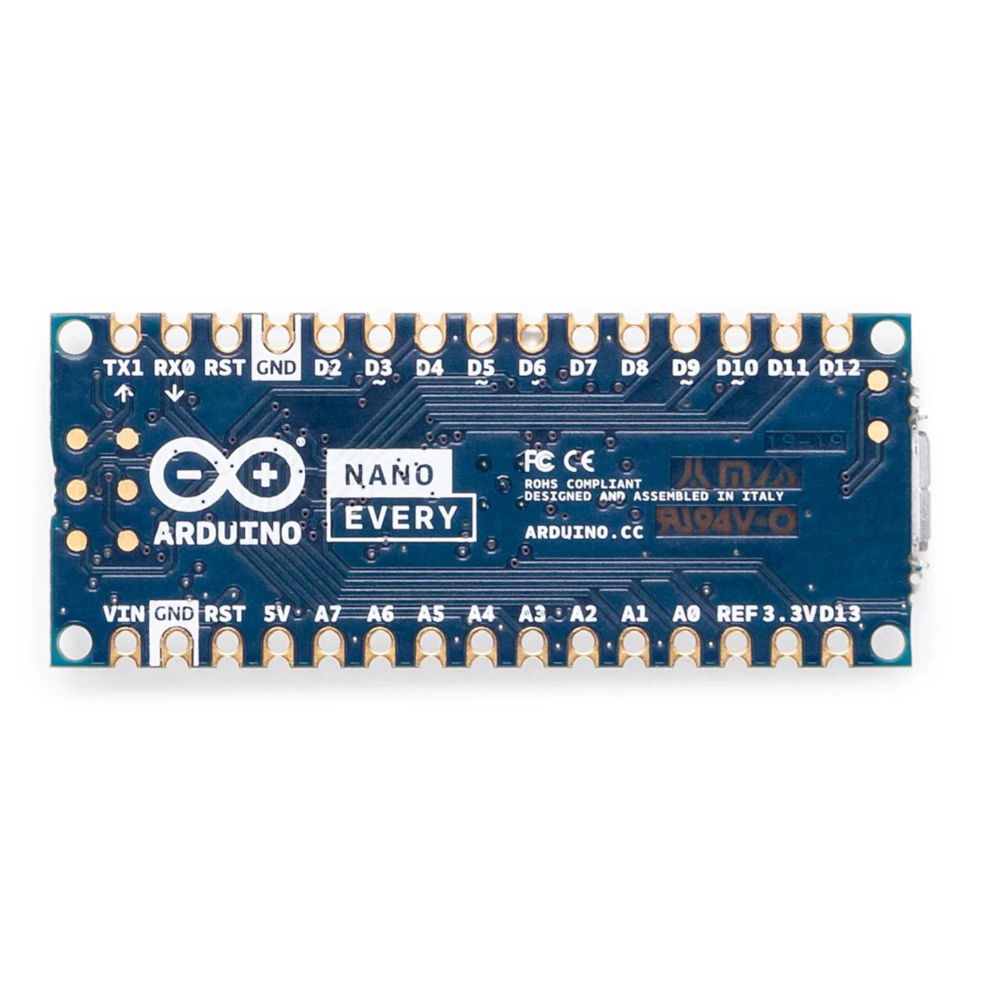 Arduino Nano Every utviklingskort Uten stiftlister