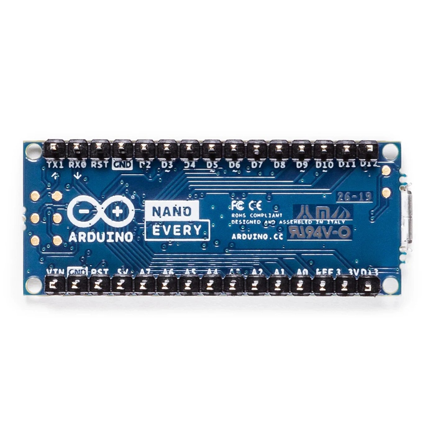 Arduino Nano Every utvecklingskort Med stiftlister