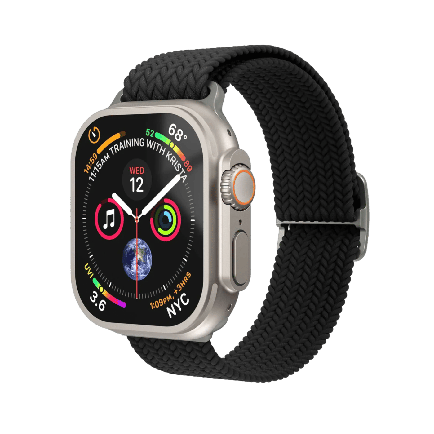 Vonmählen Woven Loop flettet rem til Apple Watch Black
