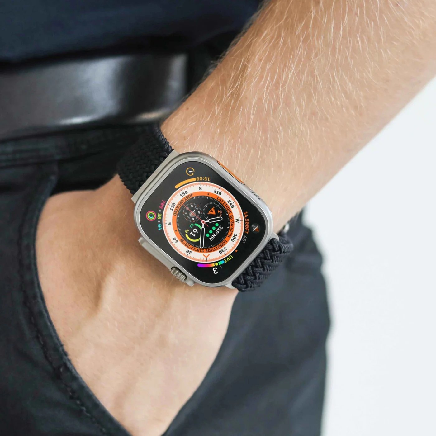 Vonmählen Woven Loop flettet rem til Apple Watch Black