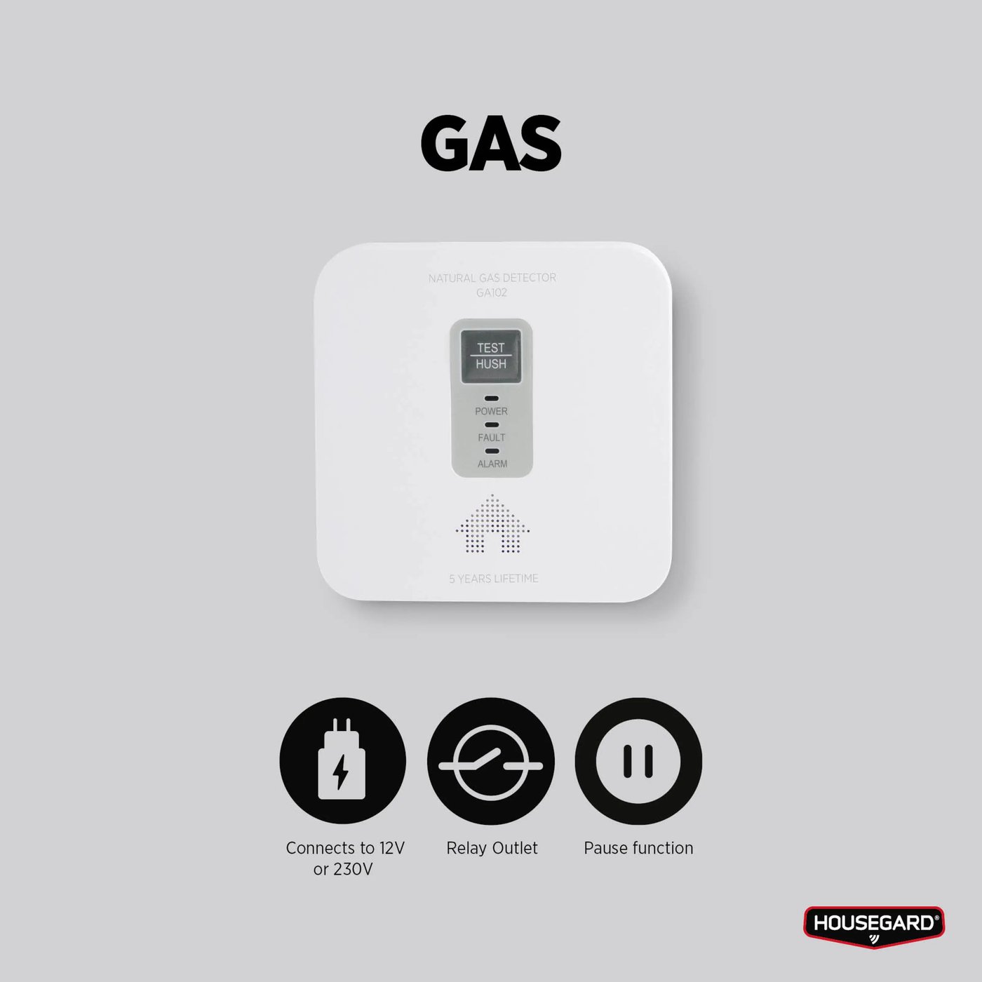 Housegard Gasvarnare för gasol, naturgas och stadsgas