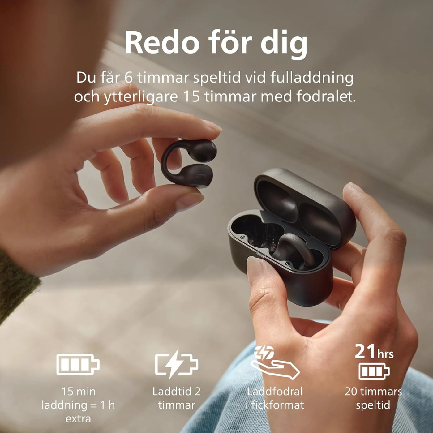 Philips 2000 Series Open-ear true wireless-öronproppar