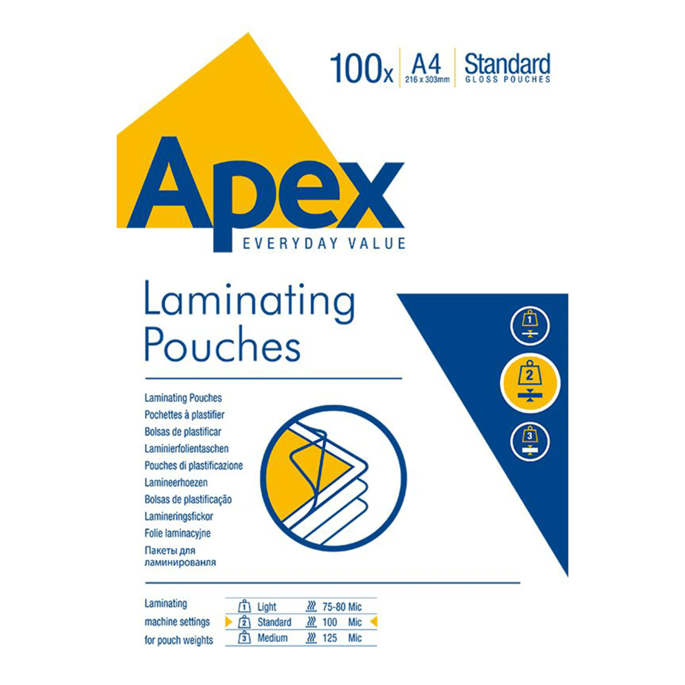 Lamineringsfickor A4 100-pack 100 mikron