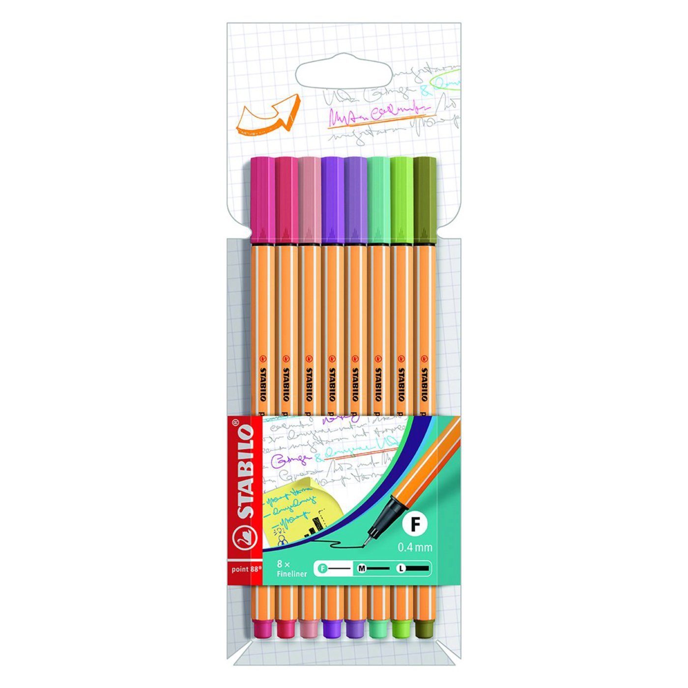 Stabilo Point 88 fineliner 0,4 mm 8-pk.