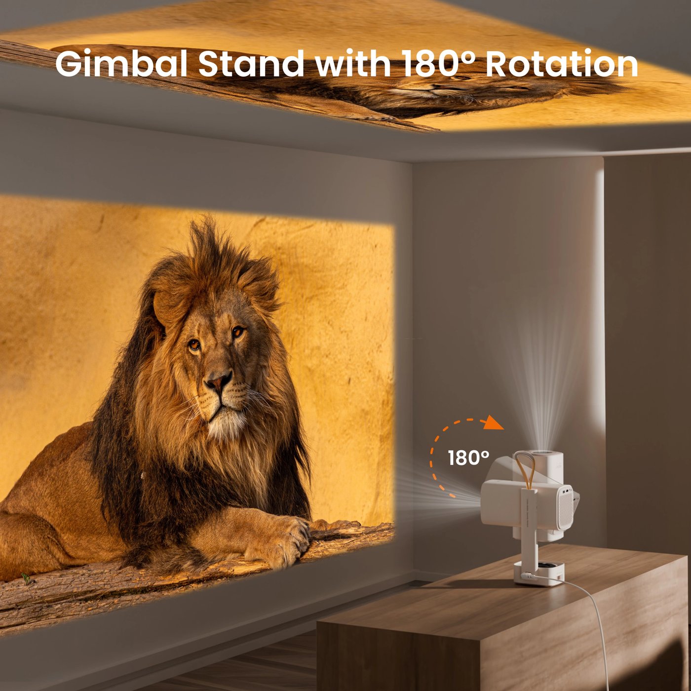 Yaber T1 Pro bärbar Full HD-projektor med inbyggda streamingtjänster