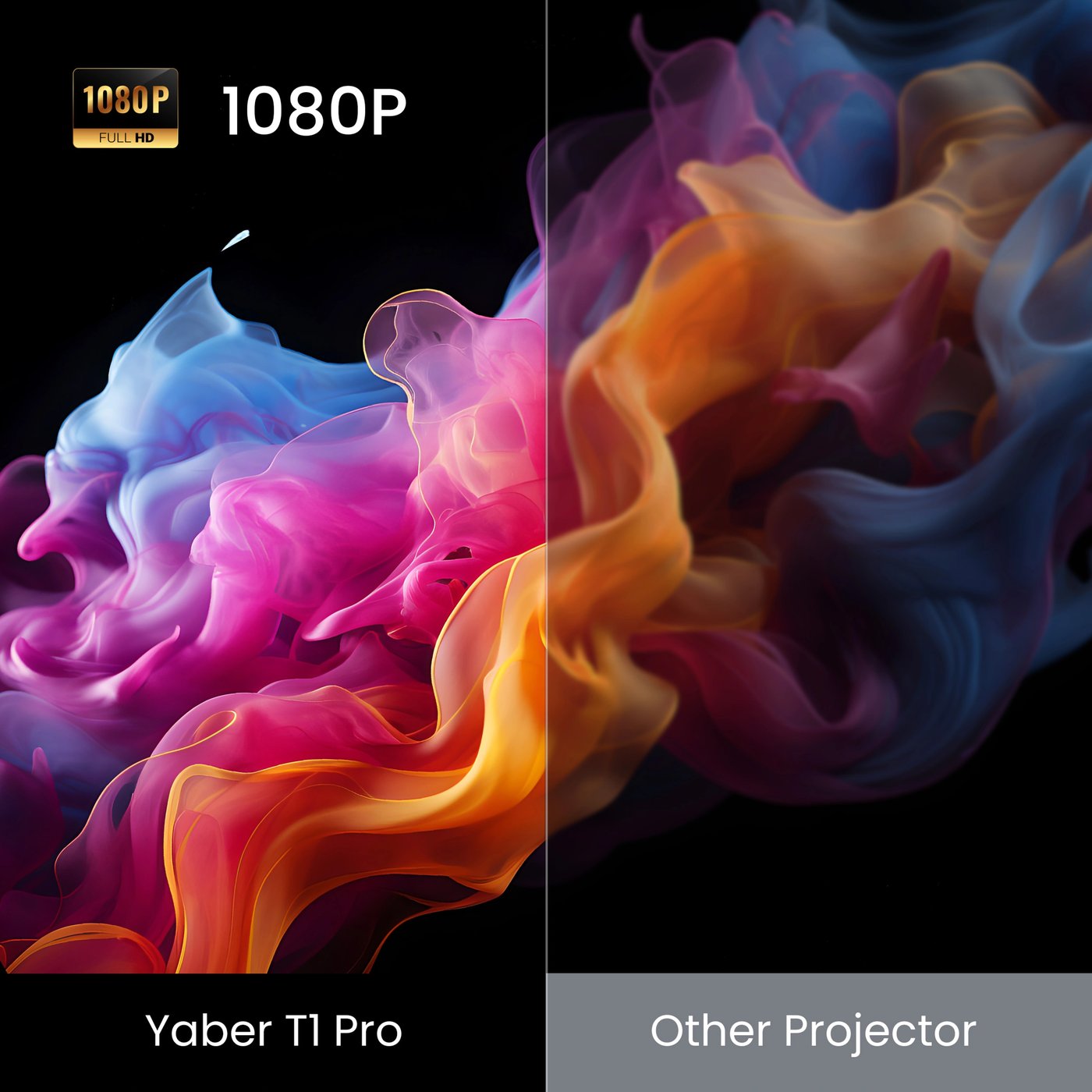 Yaber T1 Pro bärbar Full HD-projektor med inbyggda streamingtjänster