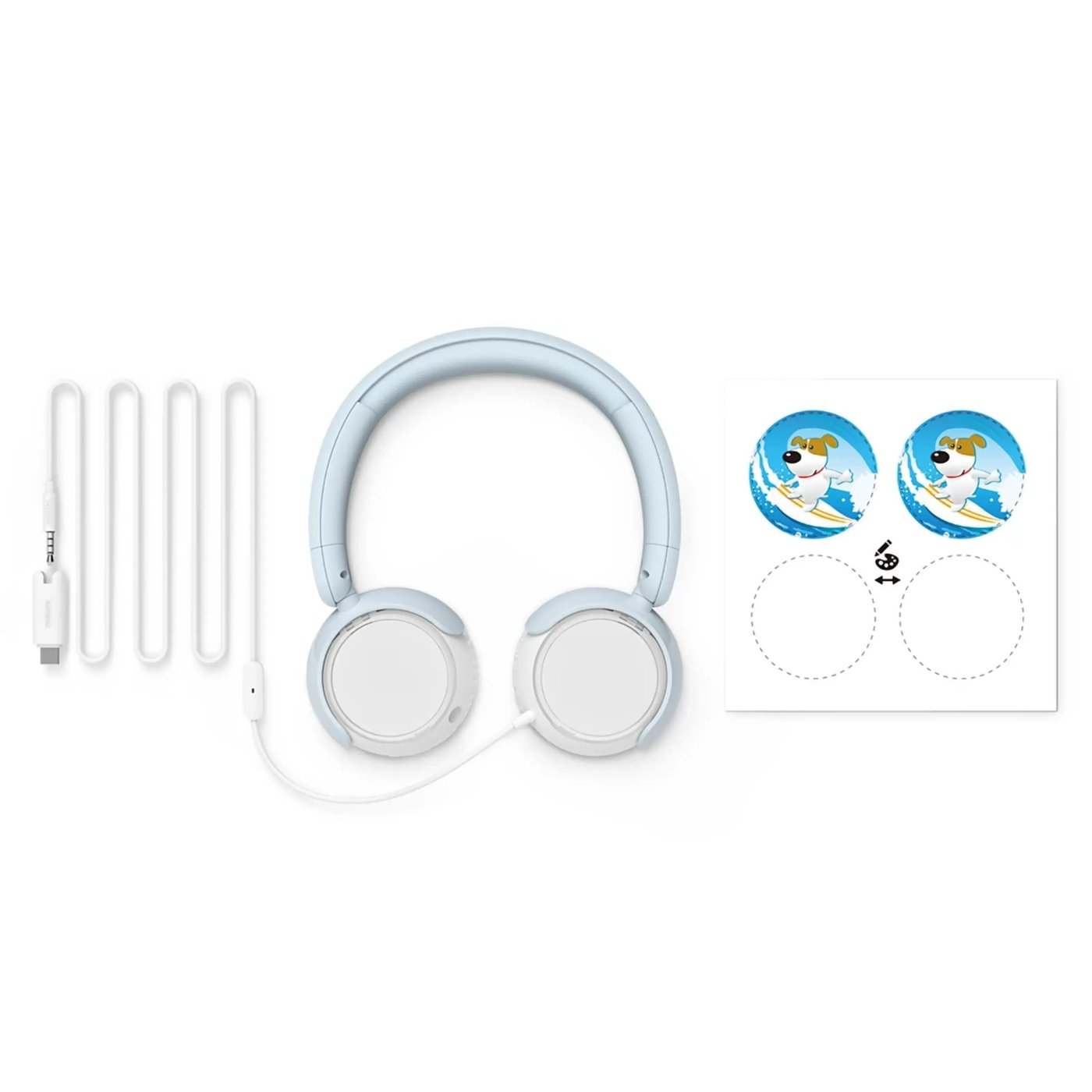 Philips TAK 2000 on-ear-barnhörlurar Blå