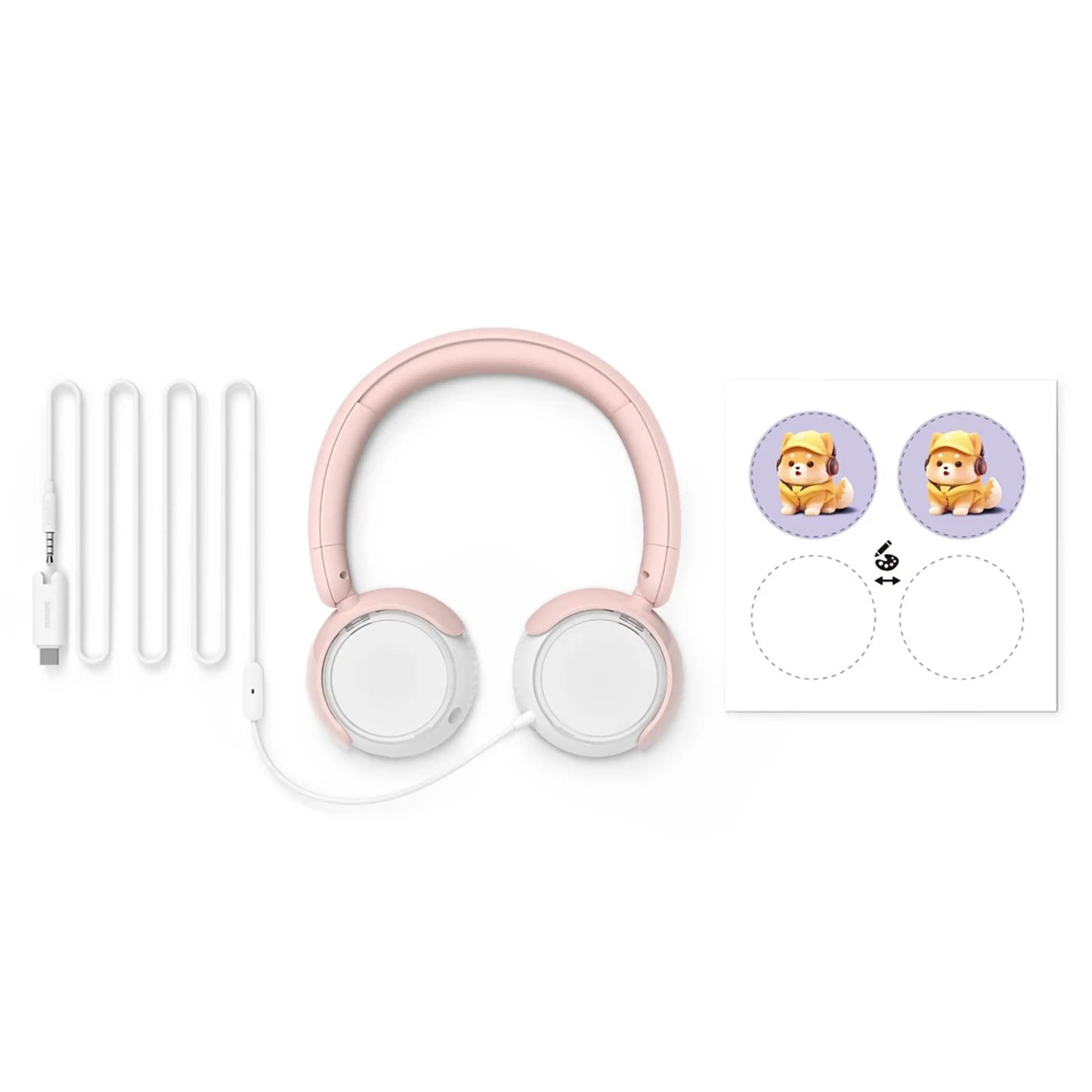 Philips TAK 2000 on-ear-barnhörlurar Rosa