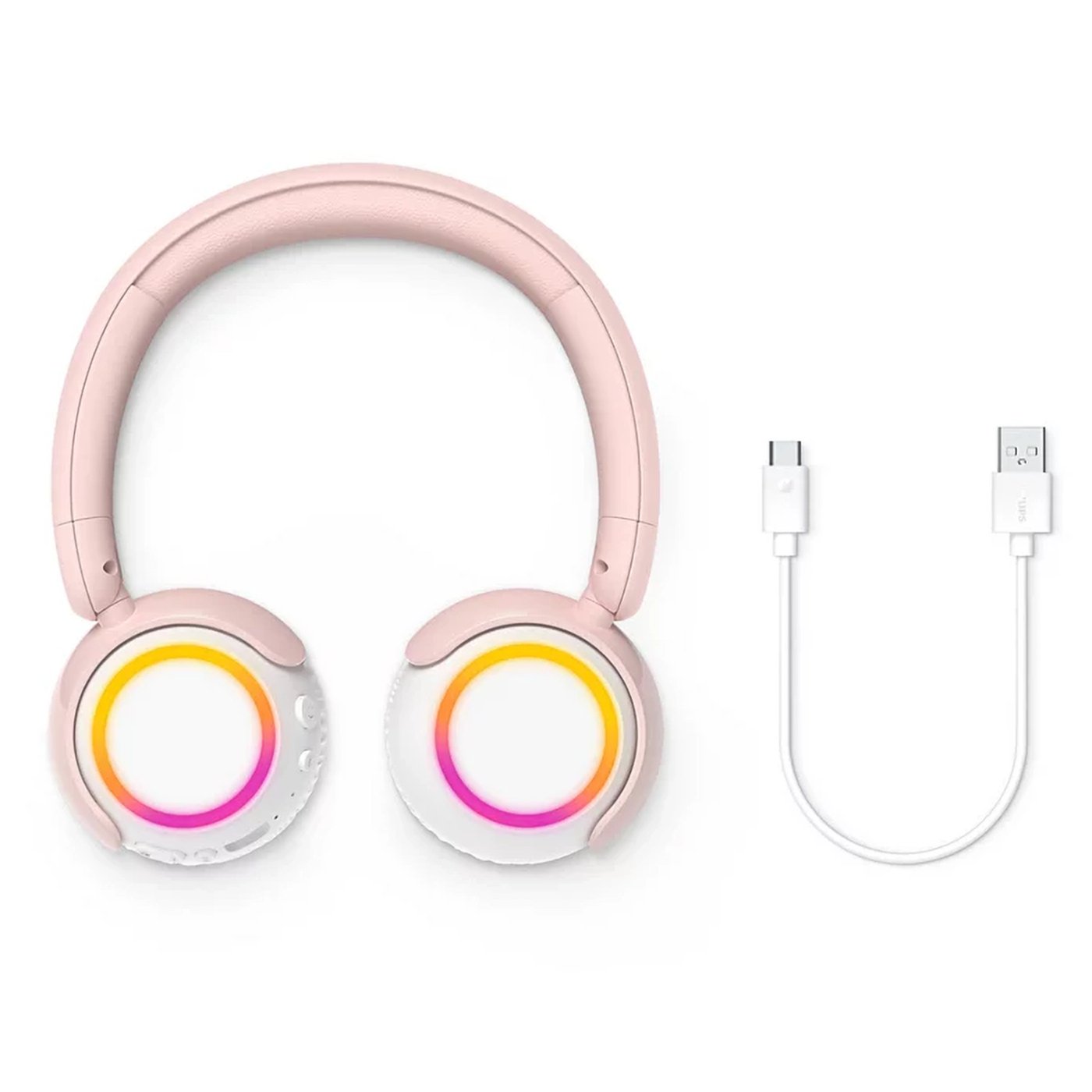 Philips K4206 trådløse barnehodetelefoner med LED-paneler Rosa
