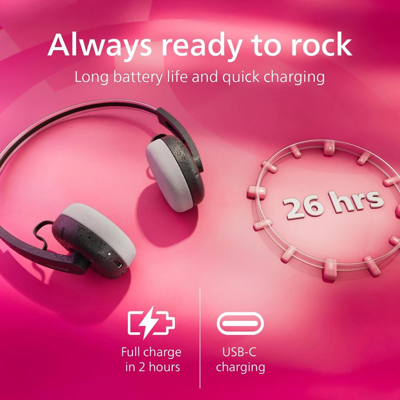 Philips TAH2000 The Ringo trådløse on-ear-hodetelefoner