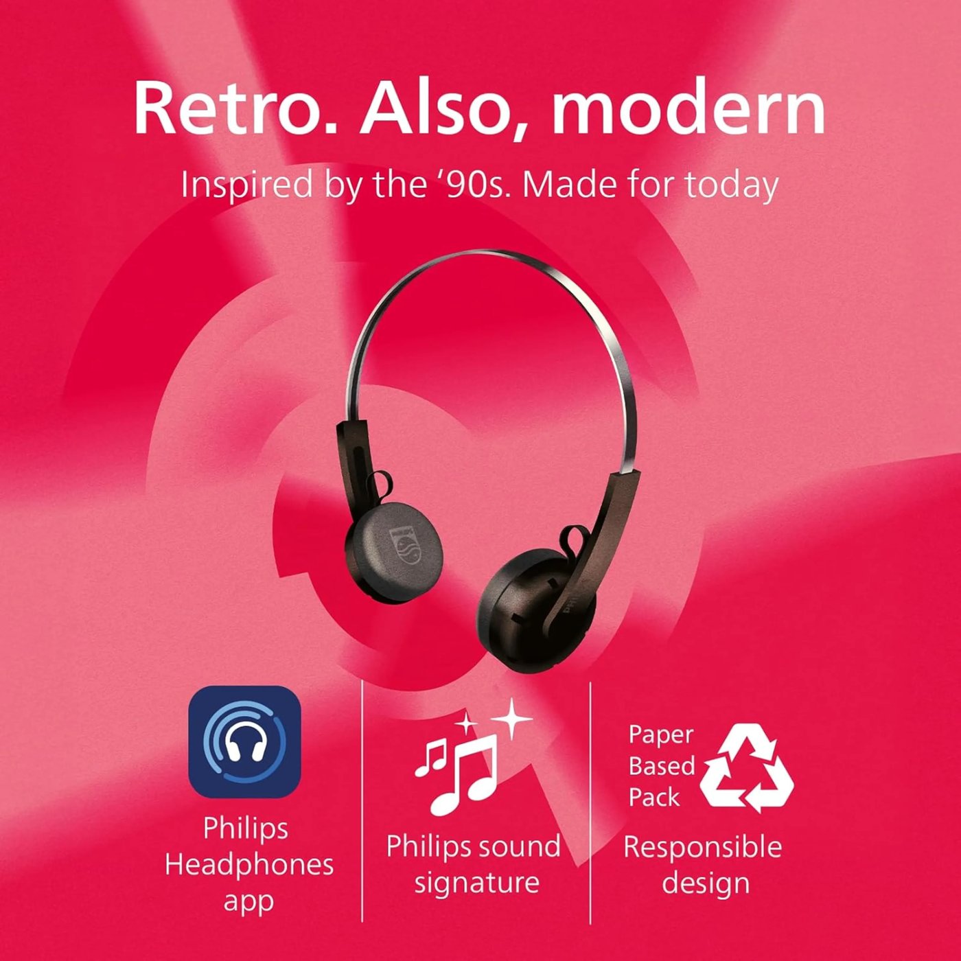 Philips TAH2000 The Ringo trådløse on-ear-hodetelefoner