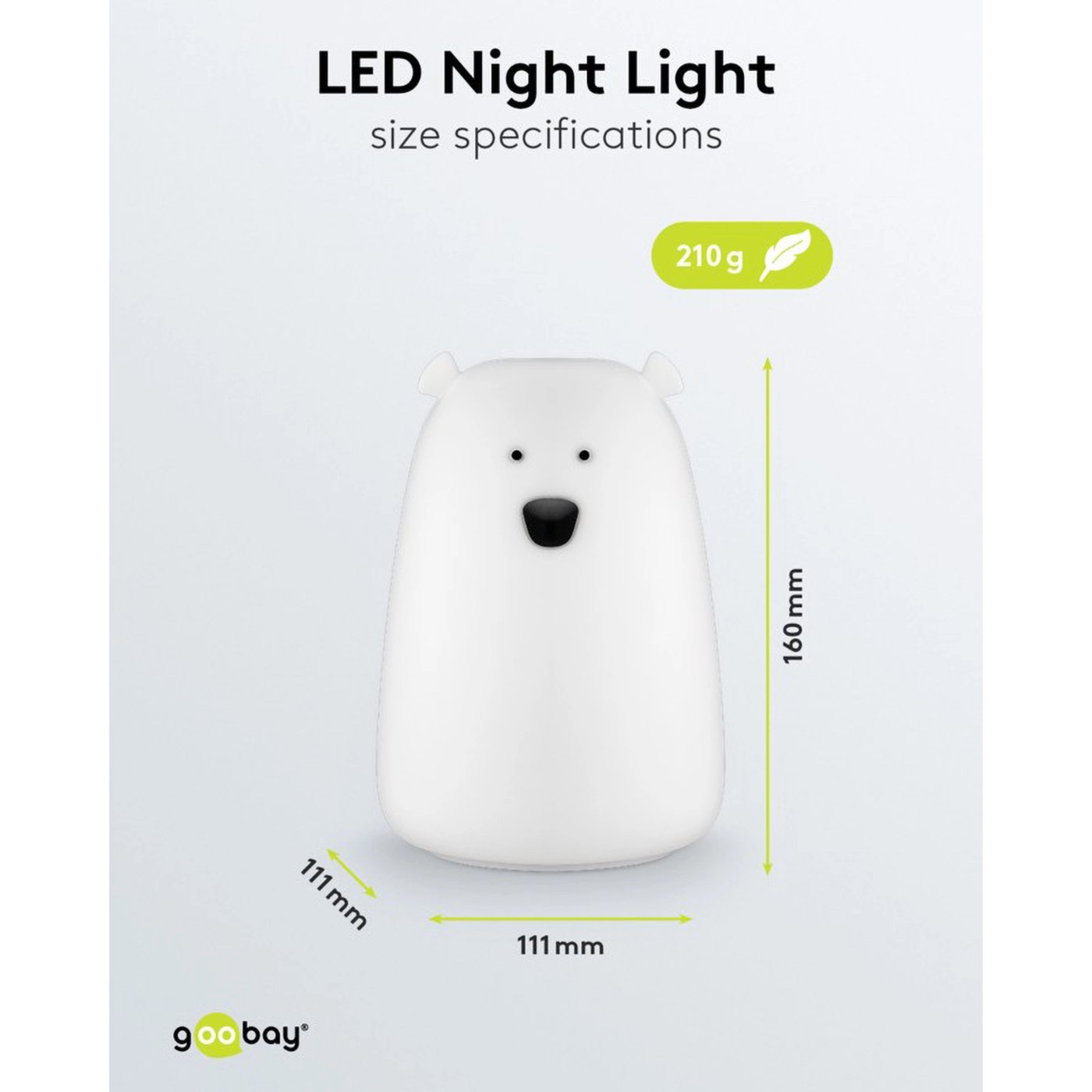 LED-nattlampa Isbjörn