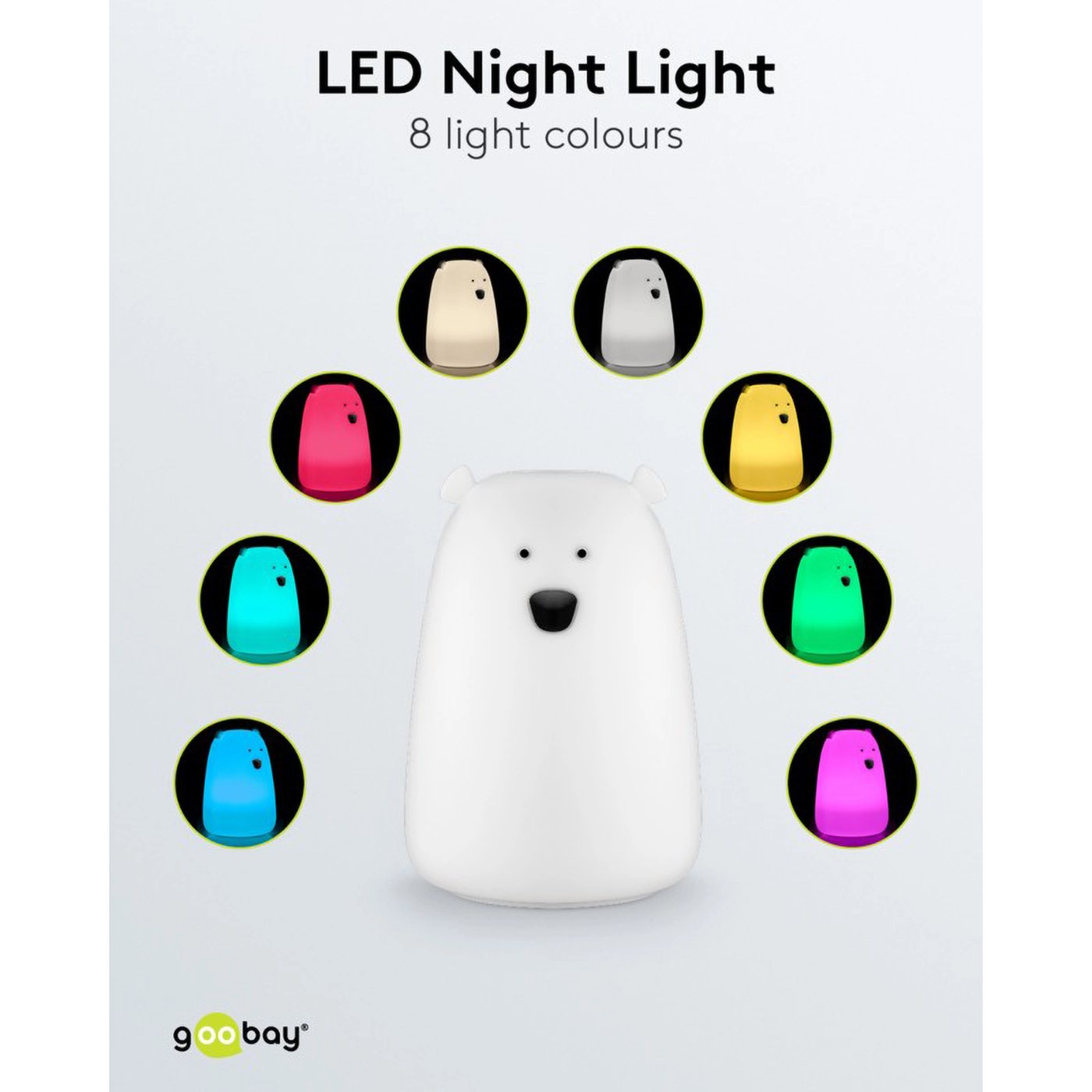 LED-nattlampa Isbjörn