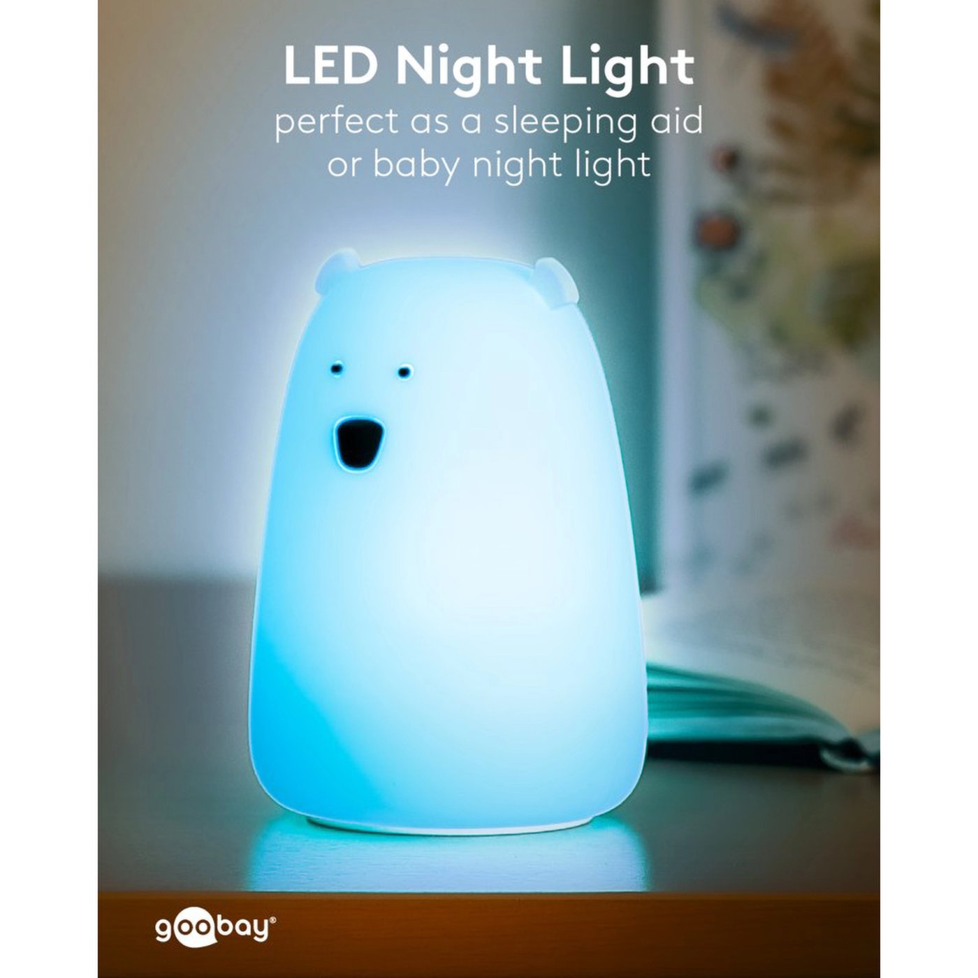 LED-nattlampa Isbjörn