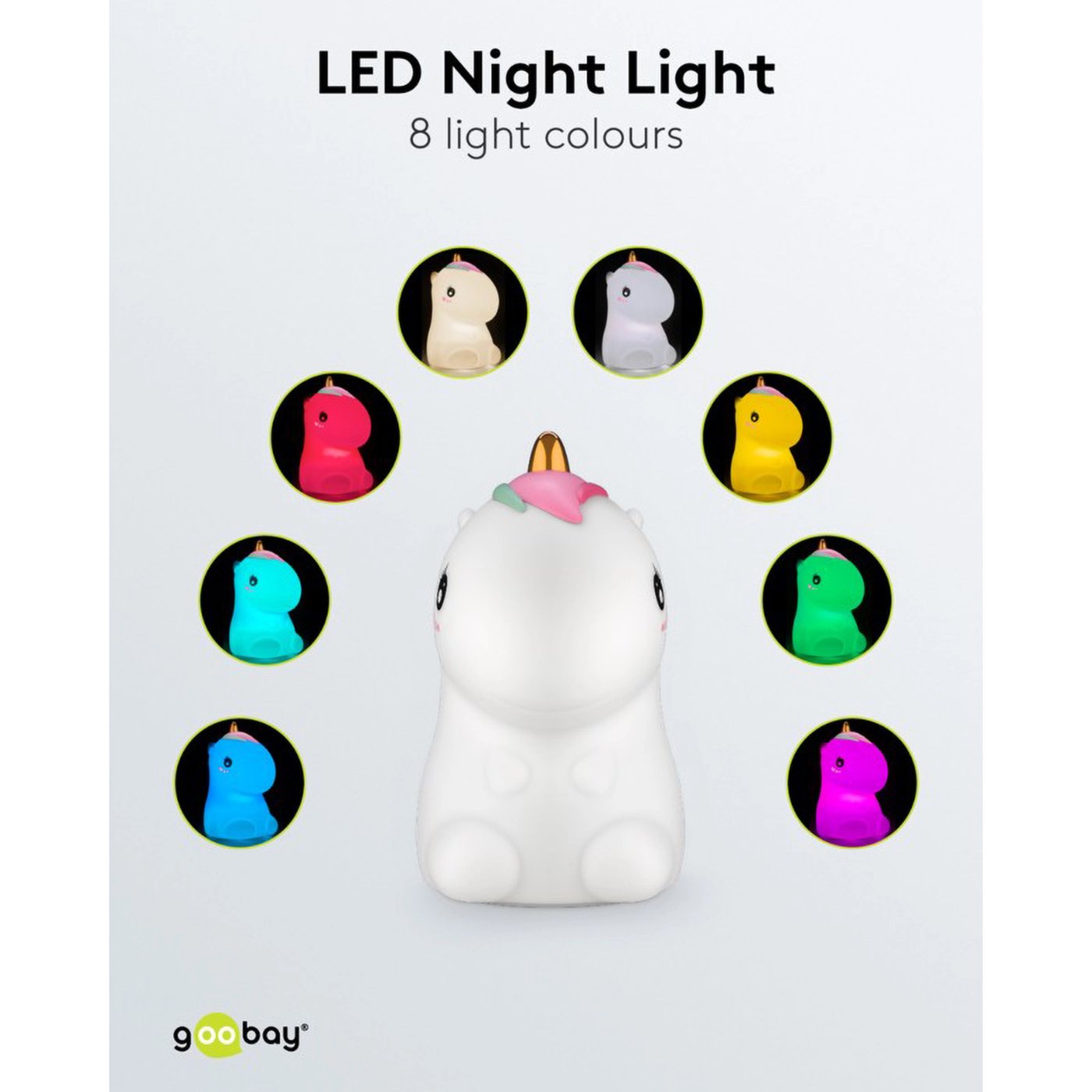 LED-nattlampa Enhörning