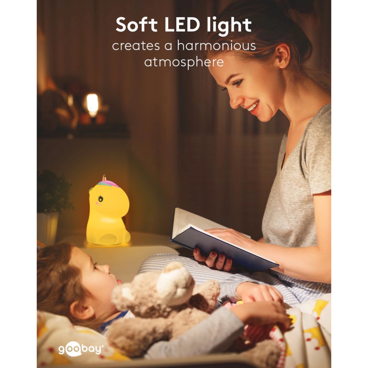 LED-nattlampa Enhörning