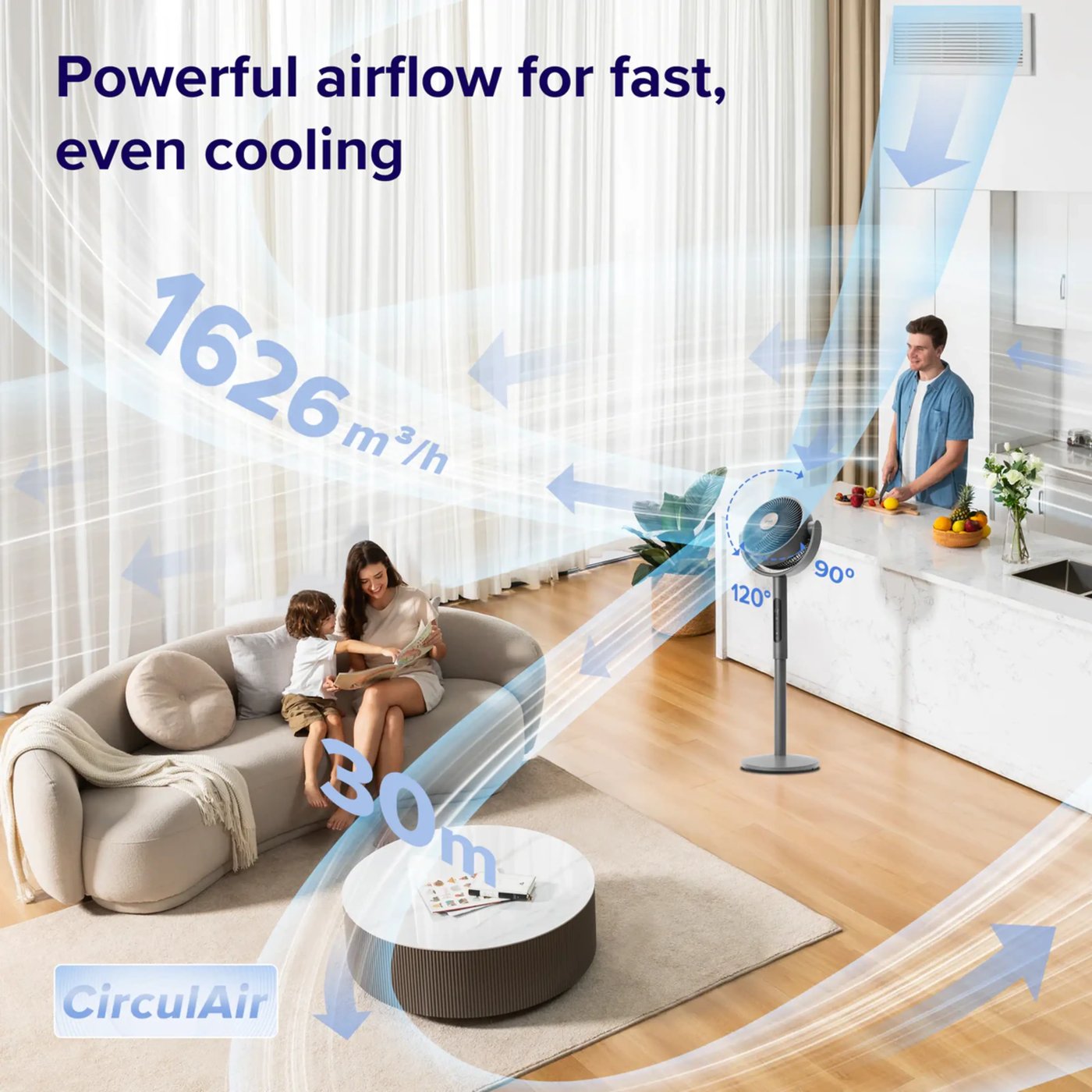 Levoit CirculAir Pedestal Fan gulvvifte