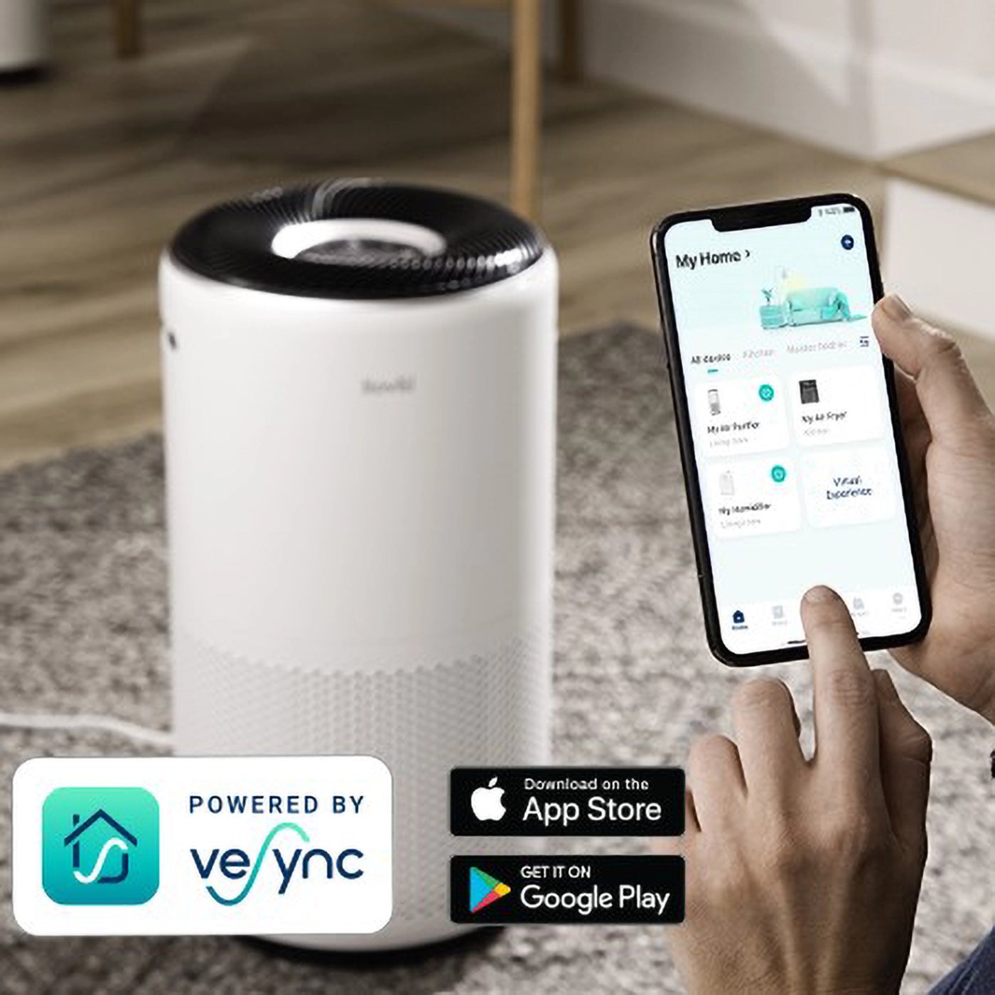 Levoit Core 400S Smart luftrenare med HEPA-filter