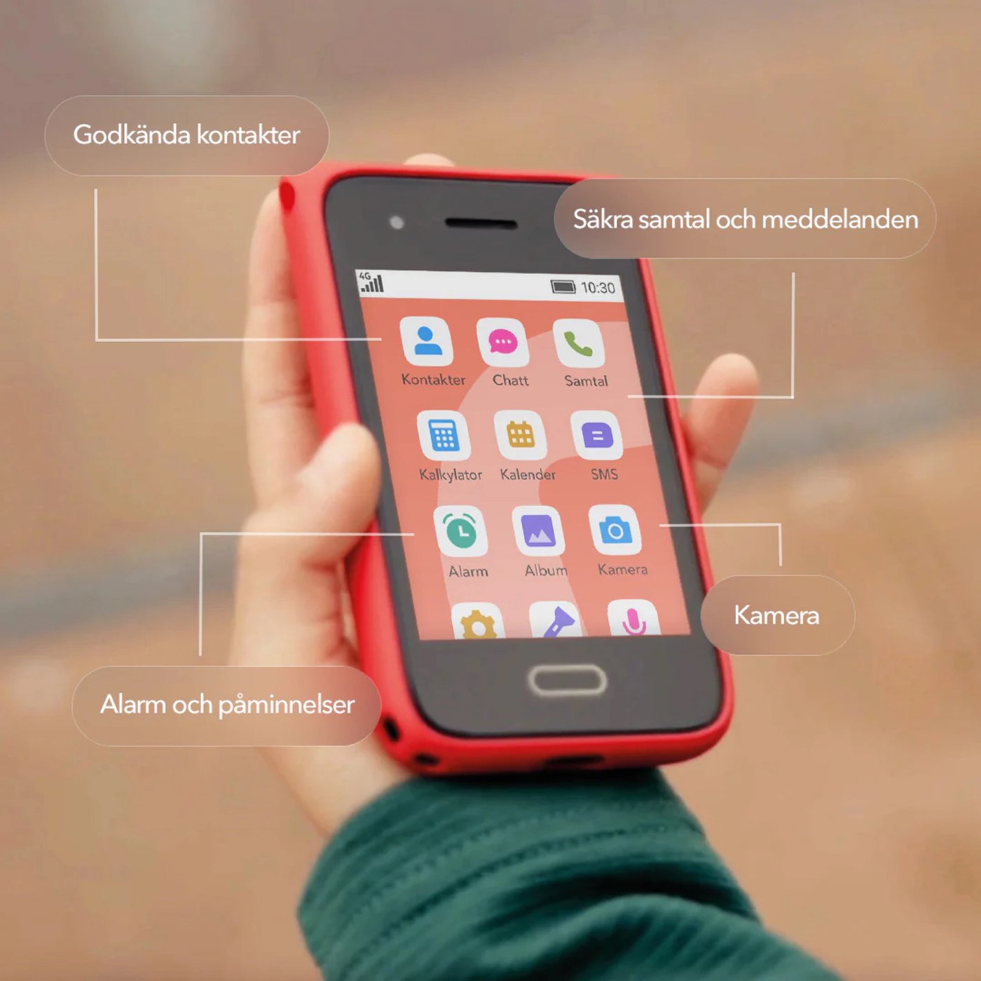 Xplora One - barnmobil utan internet och sociala medier Svart