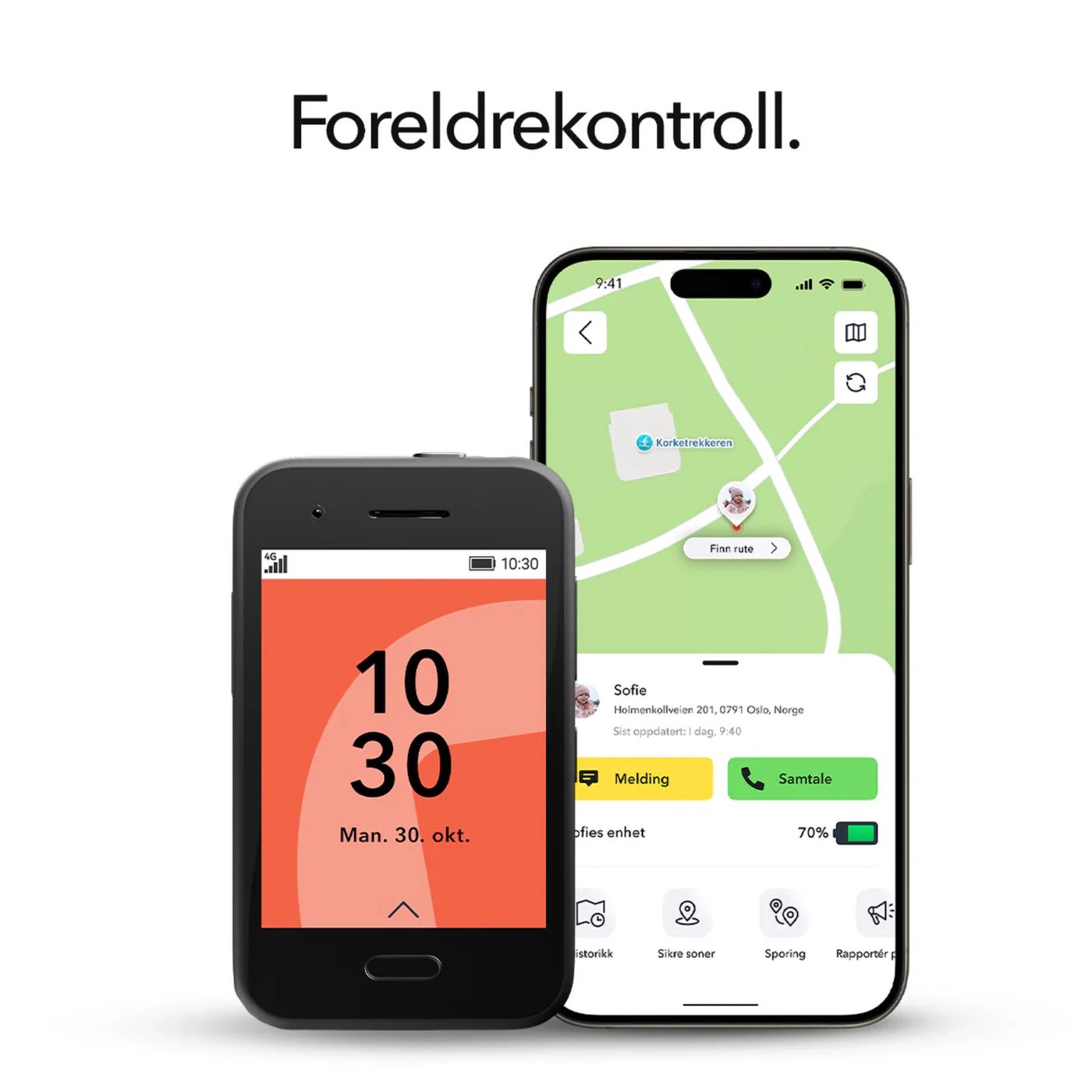 Xplora One - barnmobil uten internett og sosiale medier Svart