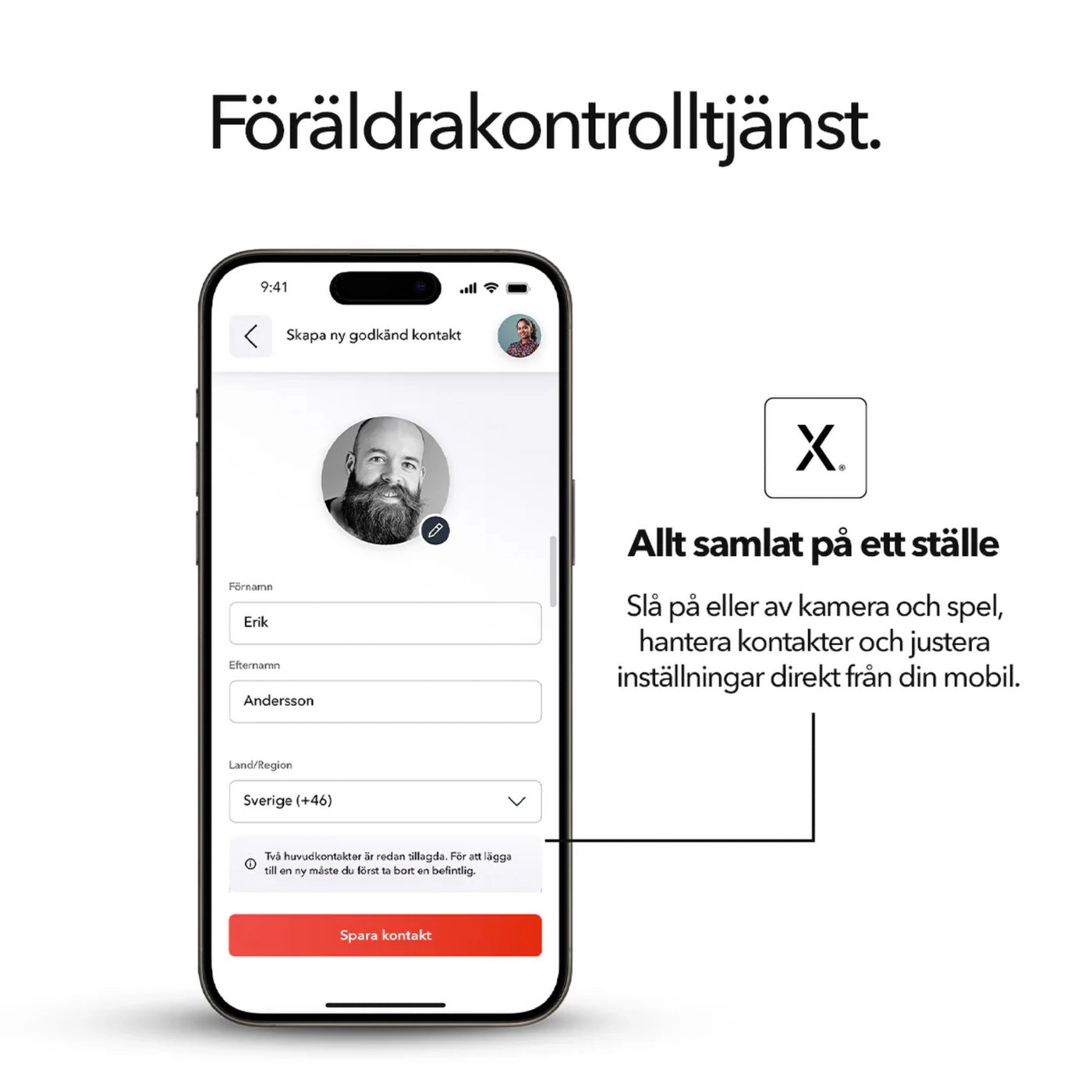 Xplora One - barnmobil utan internet och sociala medier Svart