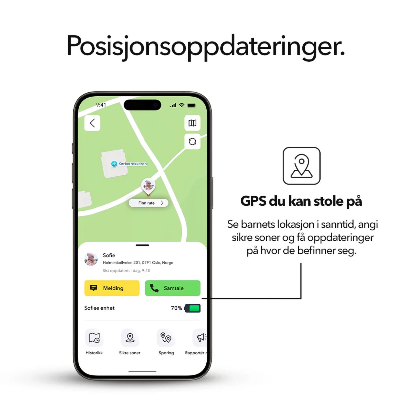 Xplora One - barnmobil uten internett og sosiale medier Svart
