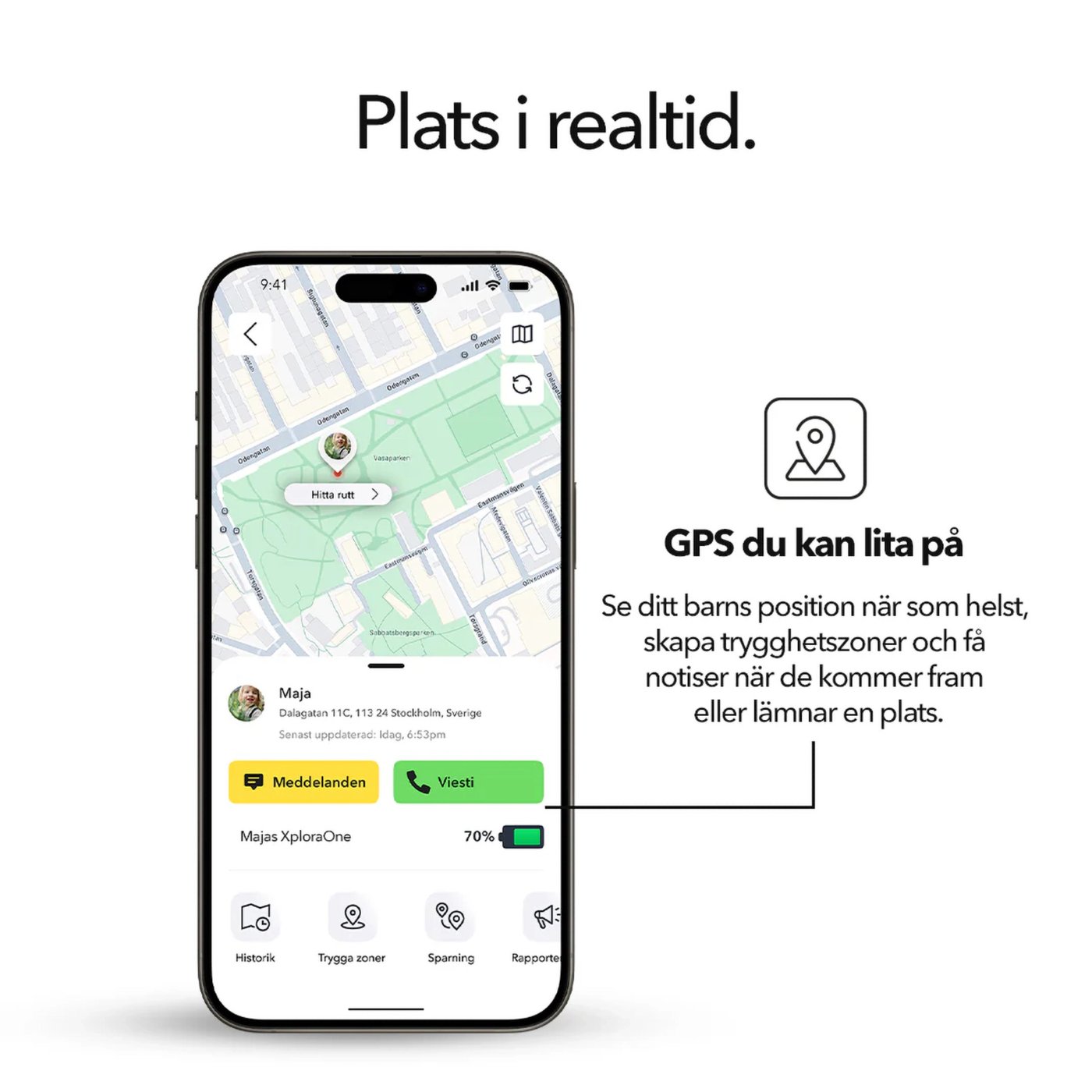 Xplora One - barnmobil utan internet och sociala medier Svart
