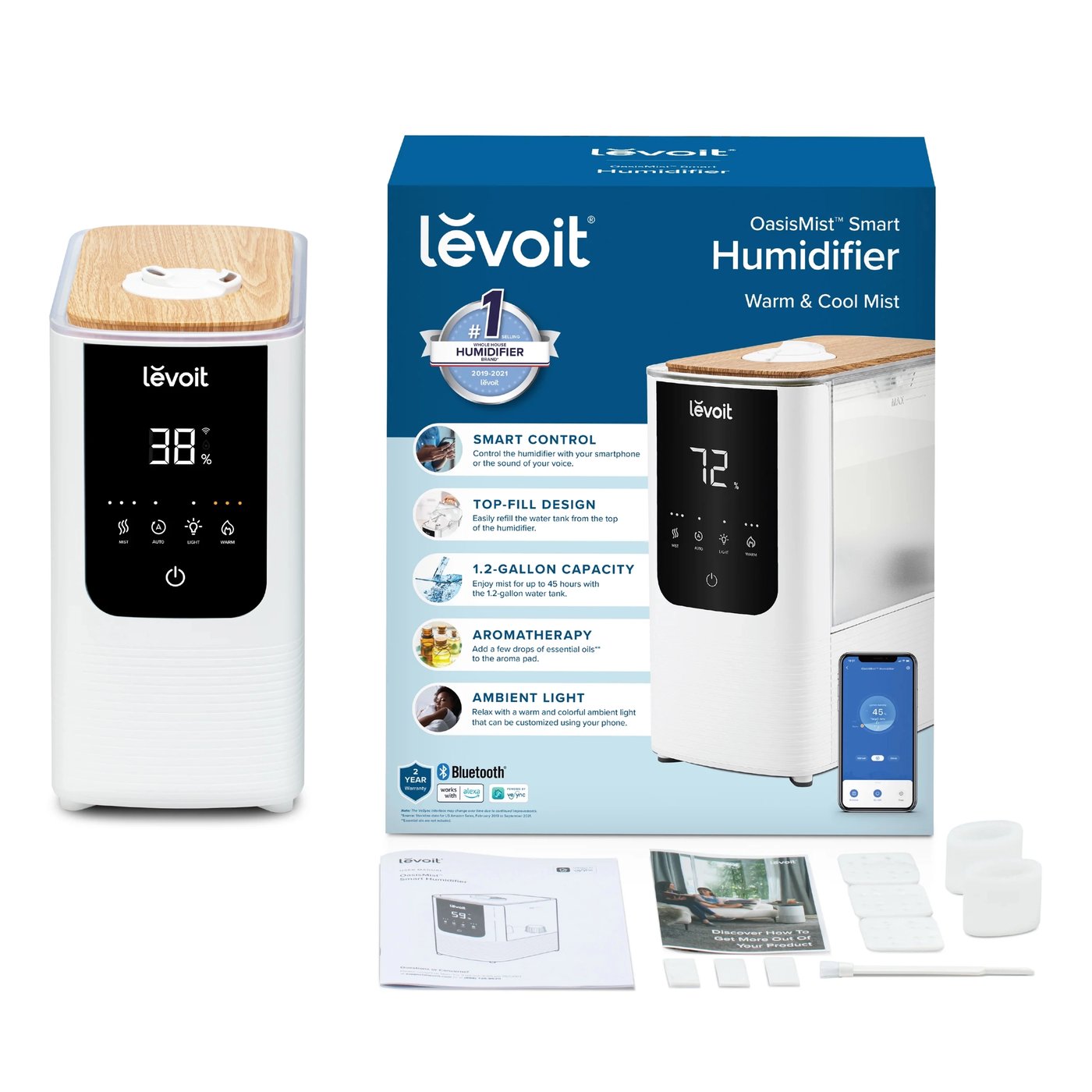 Levoit OasisMist 450S Smart luftfukter